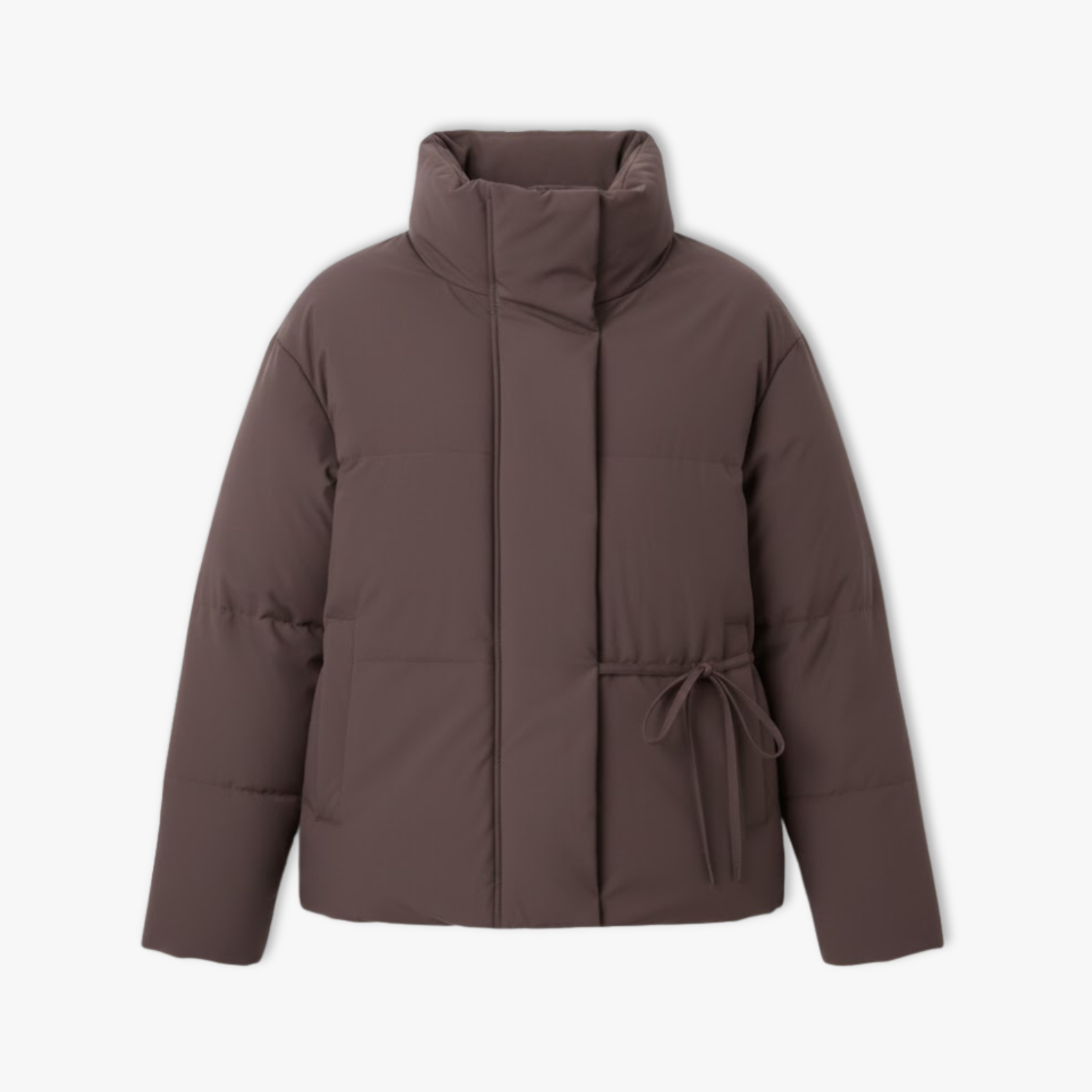 Manteau Femme Hiver Décontracté à Lacets avec Ceinture, Col Montant, Fermeture Éclair et Manches Longues Style Kimono