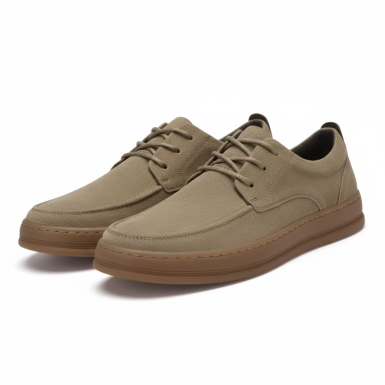 Zapatos oxford de cuero gamuzado para hombre zapatillas urbanas informales con cordones
