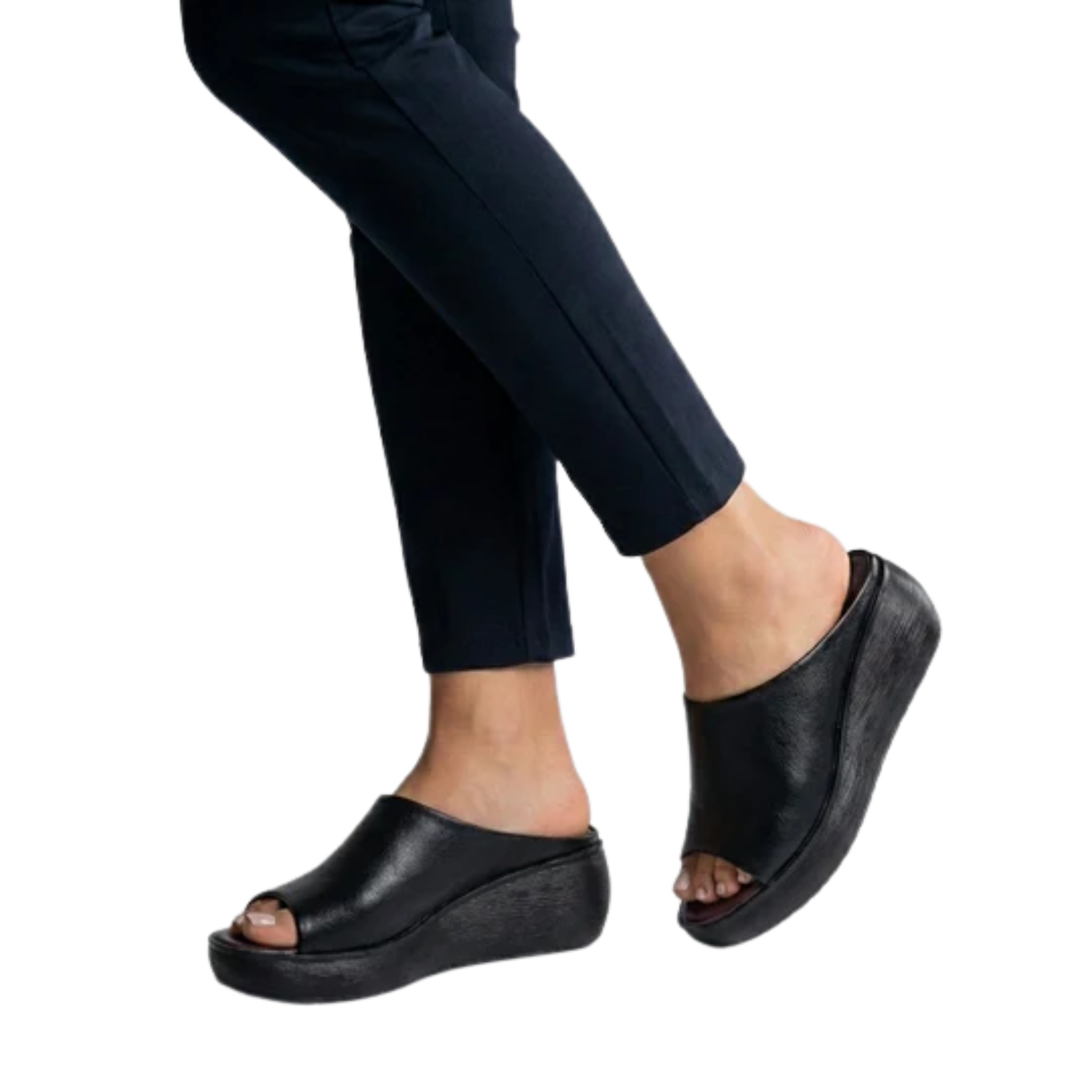 Sandalias de plataforma para mujer con punta abierta y suela compensada