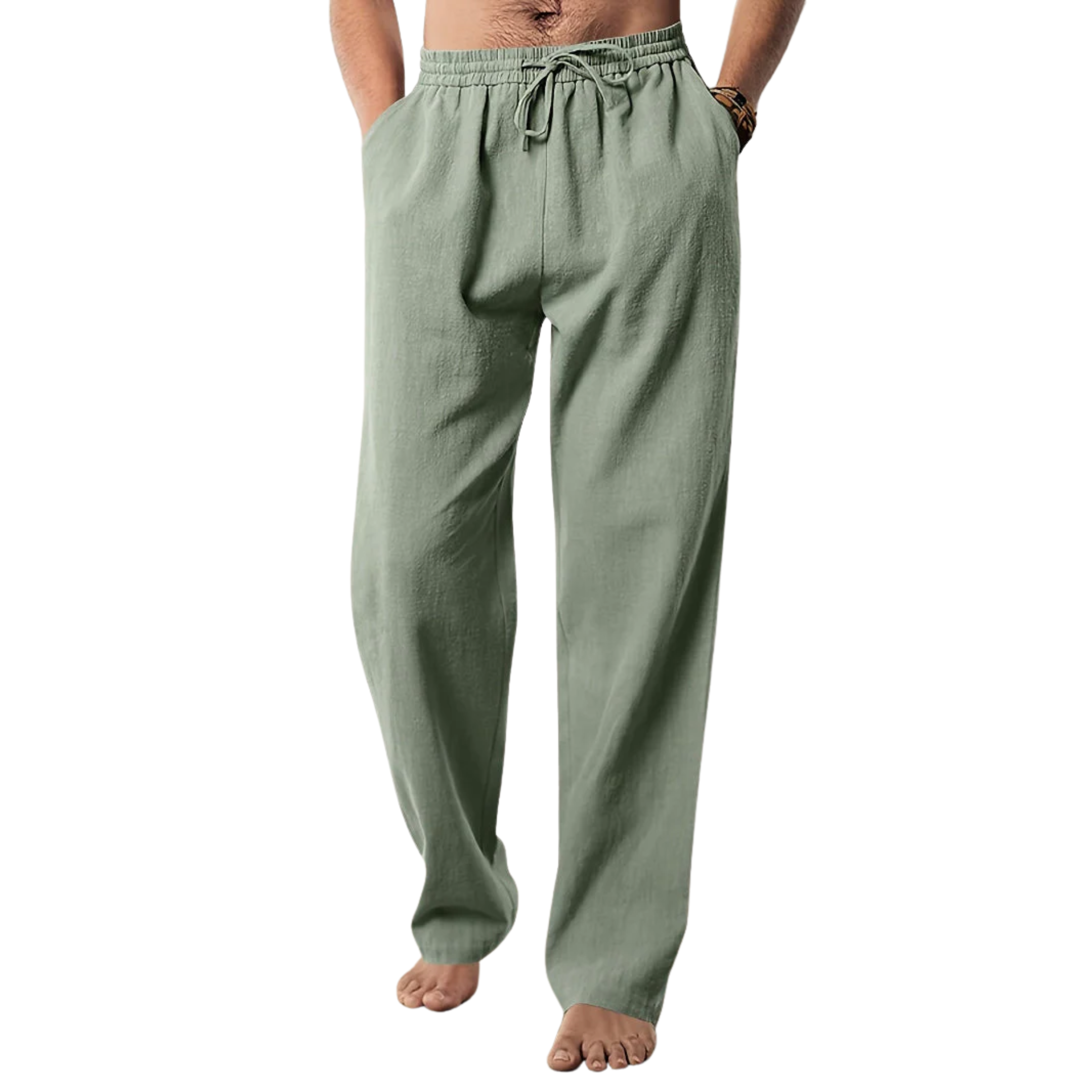 Pantaloni uomo in cotone taglio dritto — viaggio e quotidiano