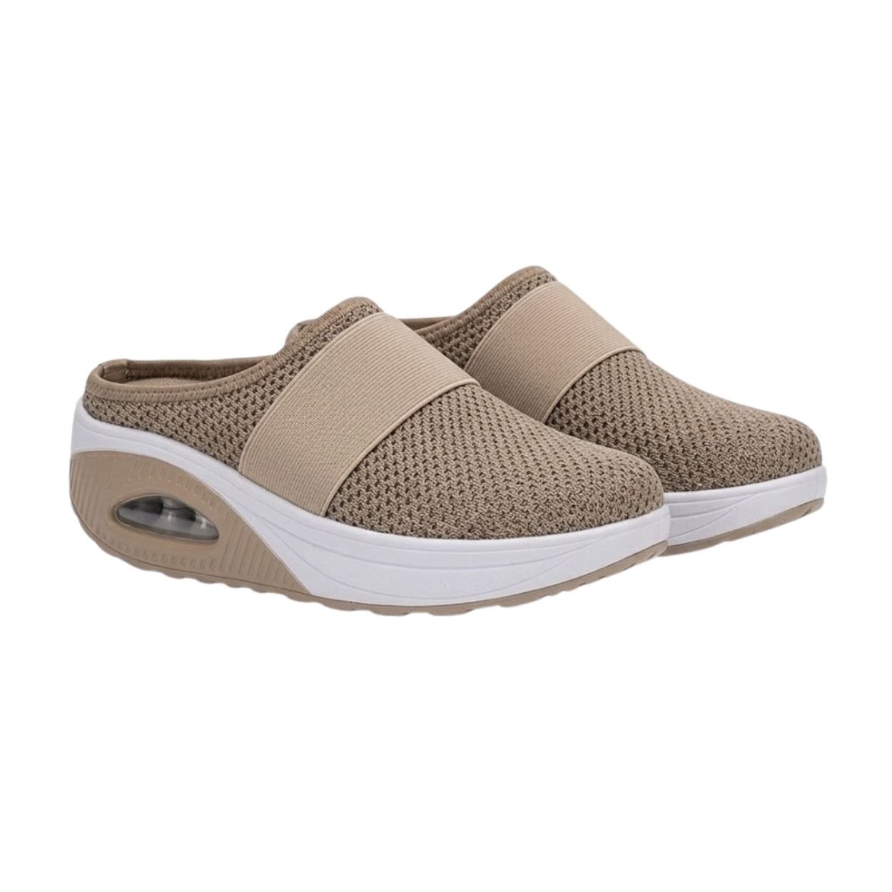 Mules Tipo Baskets com Sola Grossa e Malha Respirável