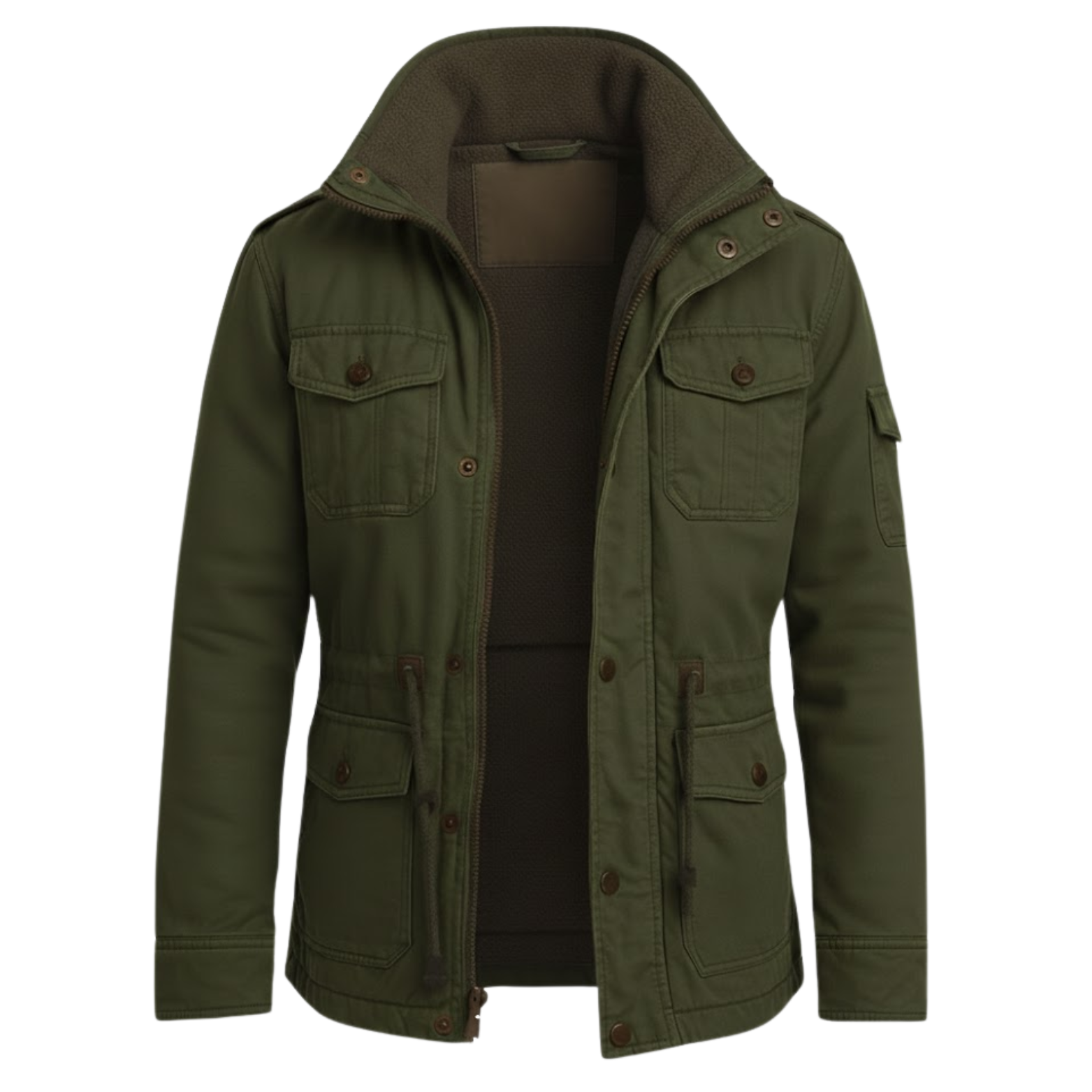 Men's winter hooded coats, thick and plush cotton tactical workwear, tactical bomber jackets