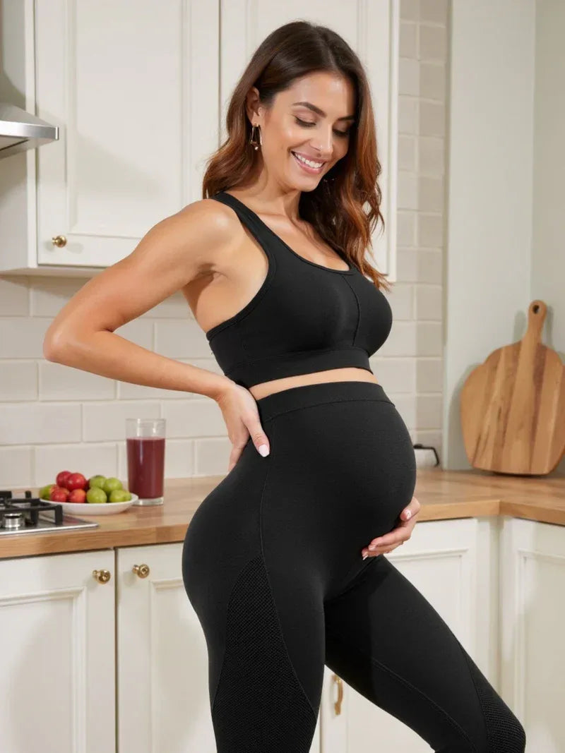 Leggings de maternidad con soporte abdominal