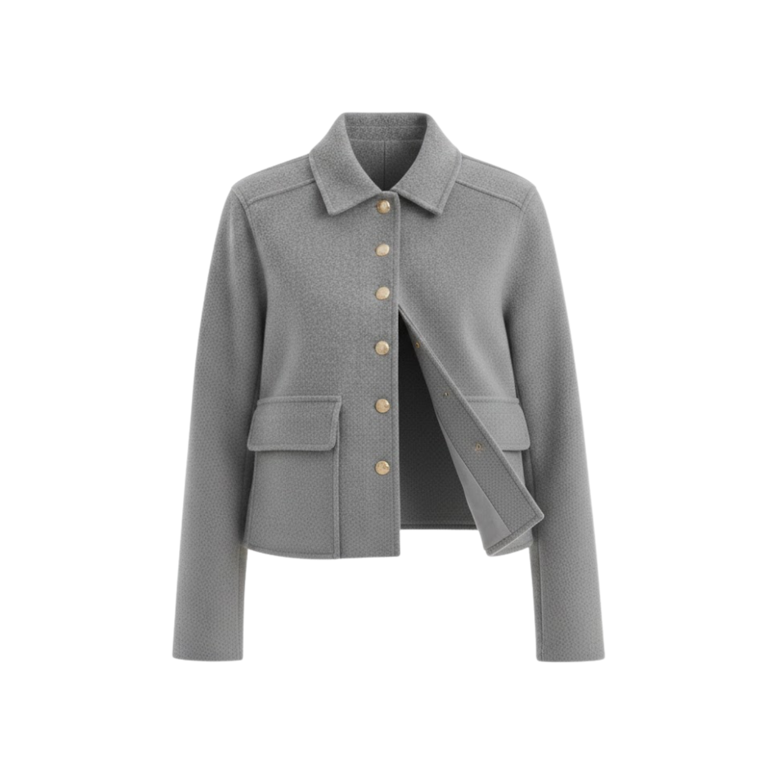 Blouson bomber court pour femme avec boutons et manches longues style streetwear