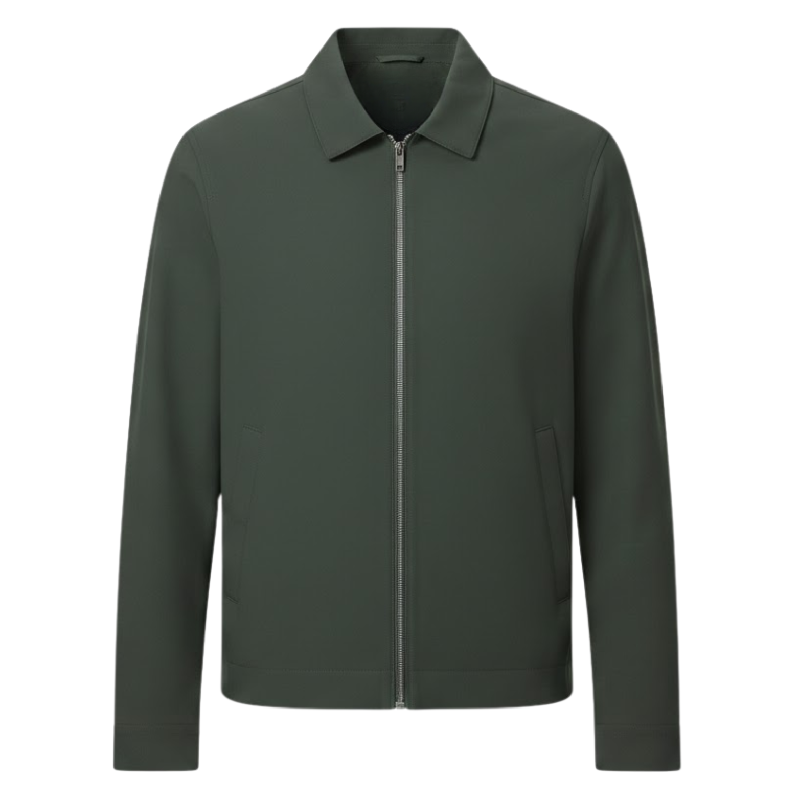 Veste de travail légère pour homme avec fermeture éclair et col chemise classique