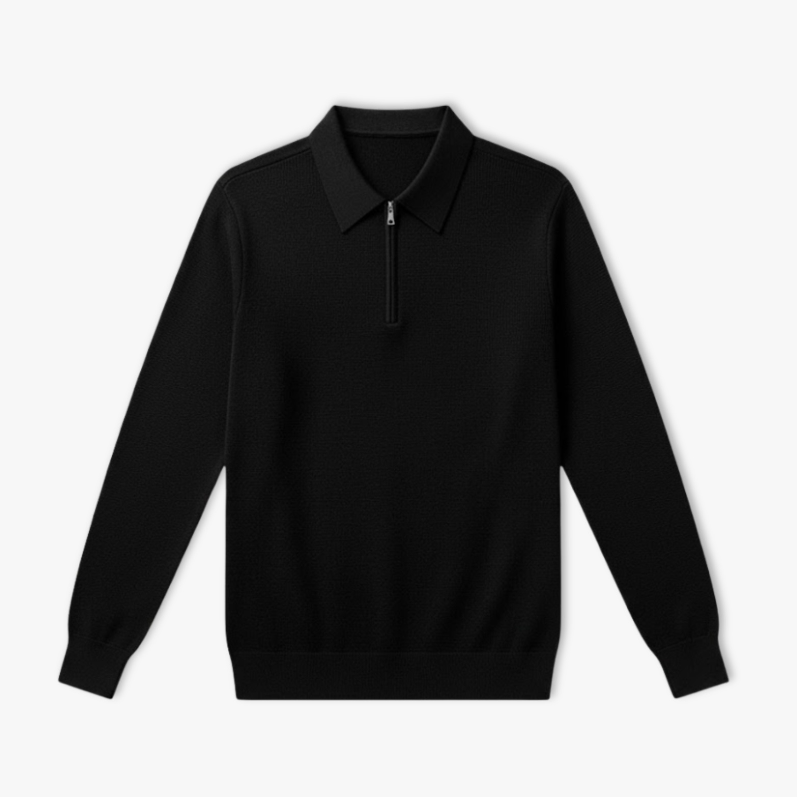 Men's top textured knit round neck casual elegant premium texture