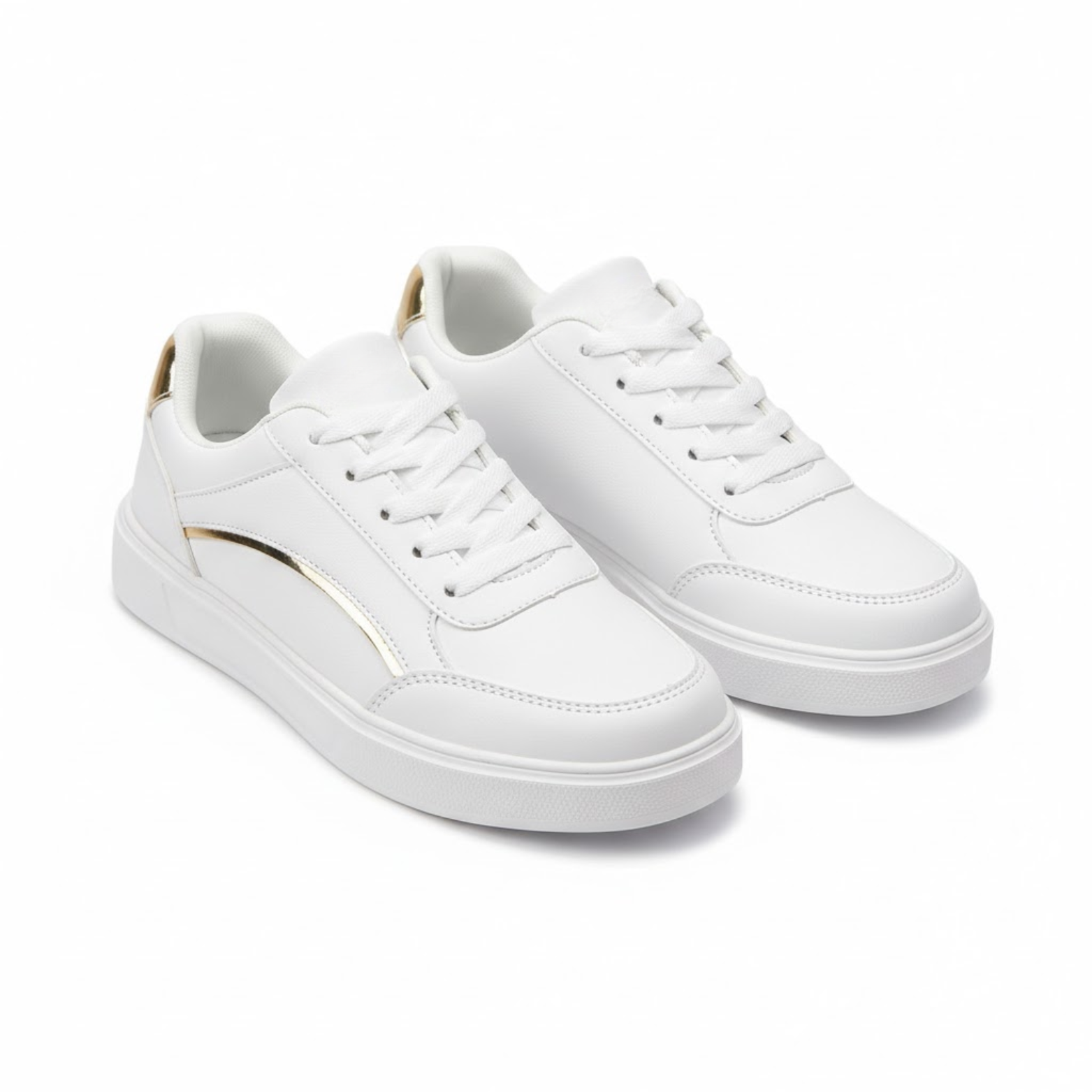 Cestas con plataforma para mujer en cuero con suela antideslizante y cordones