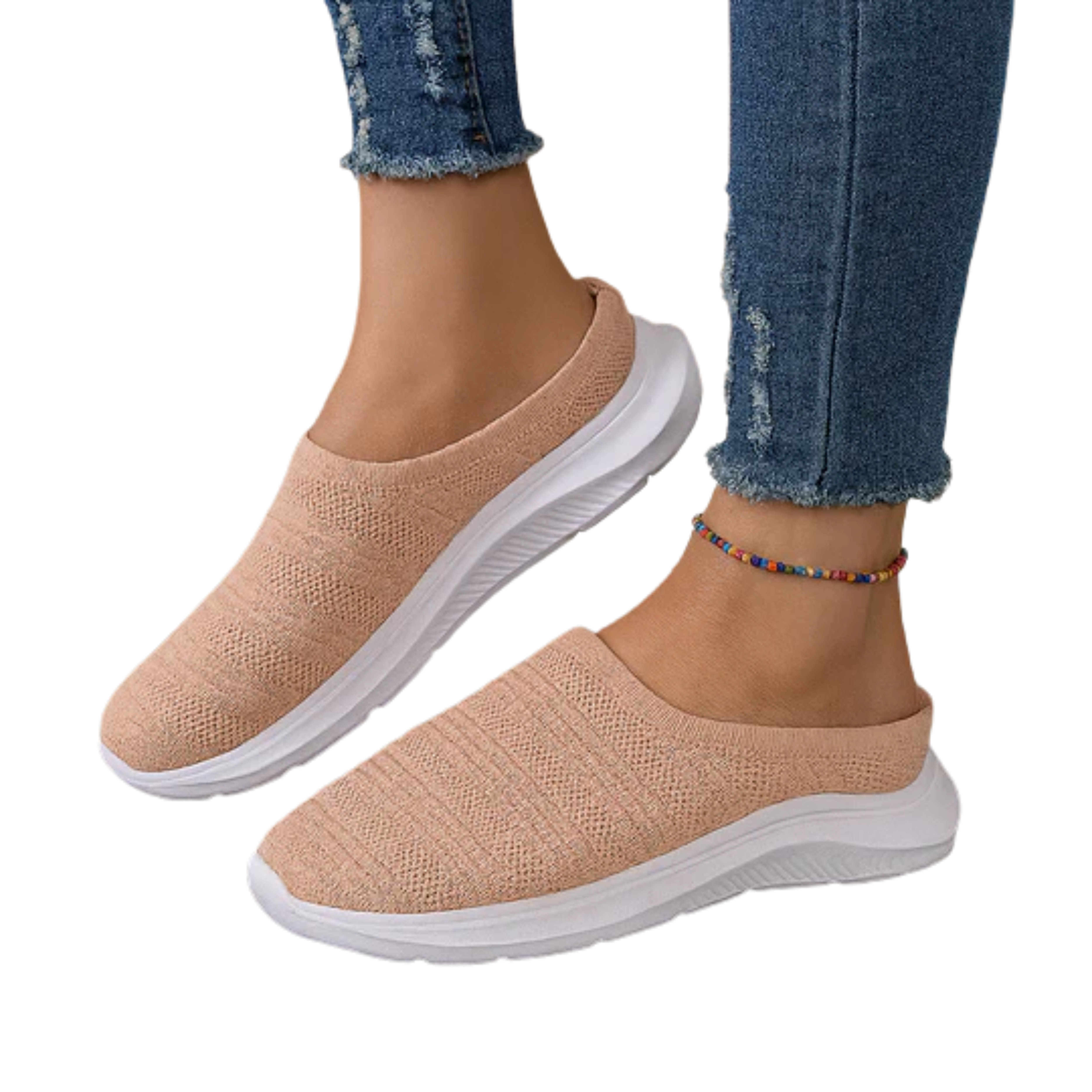 Zapatillas para mujer de malla transpirable con suela ergonómica
