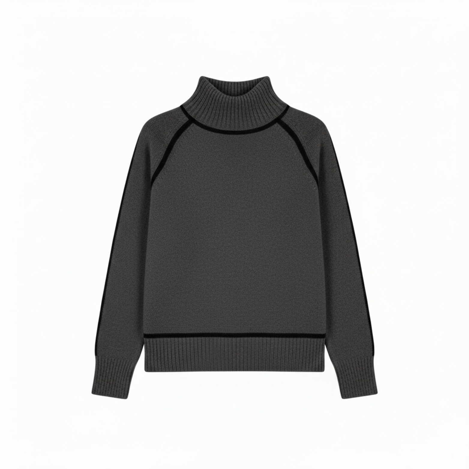 Fitted turtleneck sweater for women