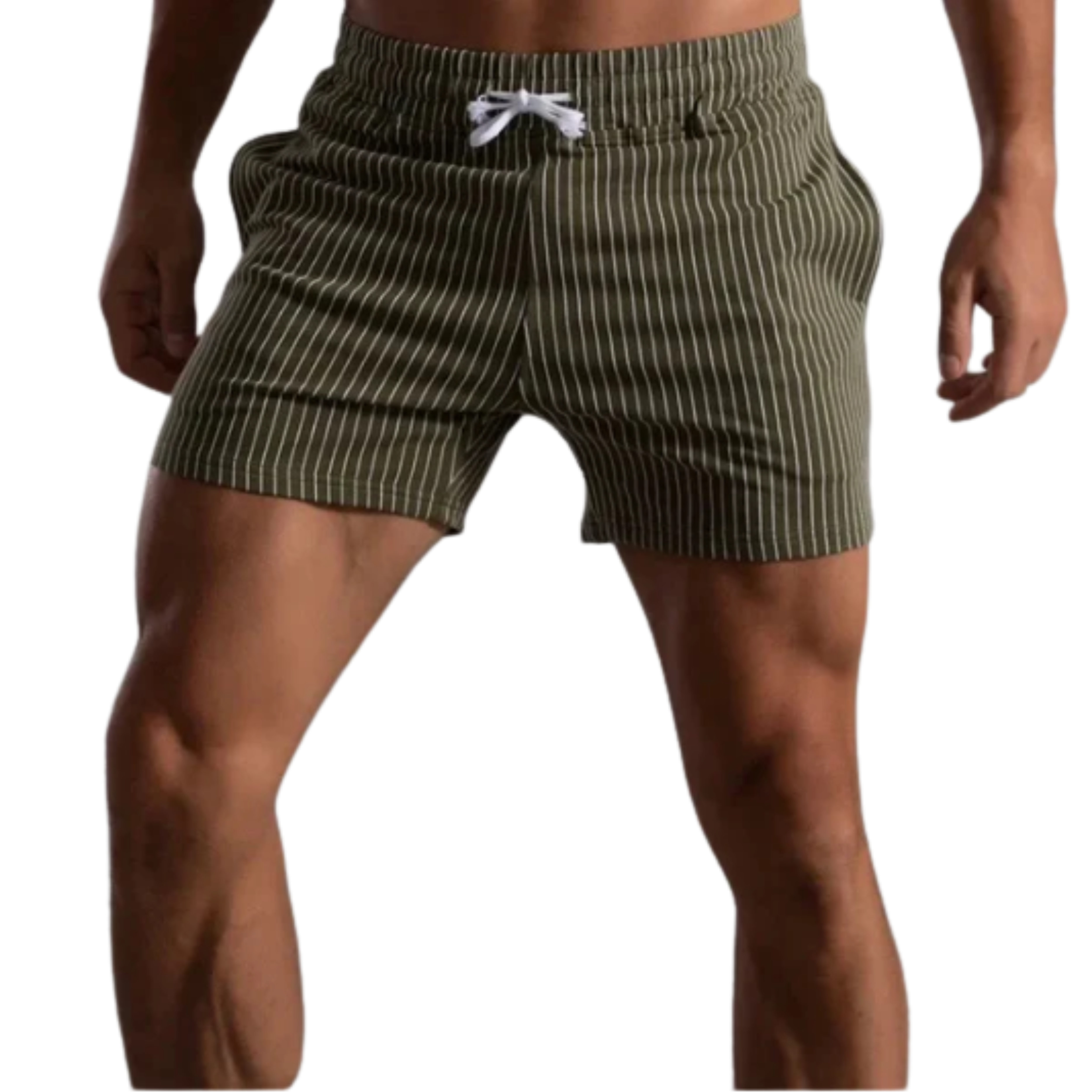 Short linen pants for men with adjustable waistband and Italian pockets
