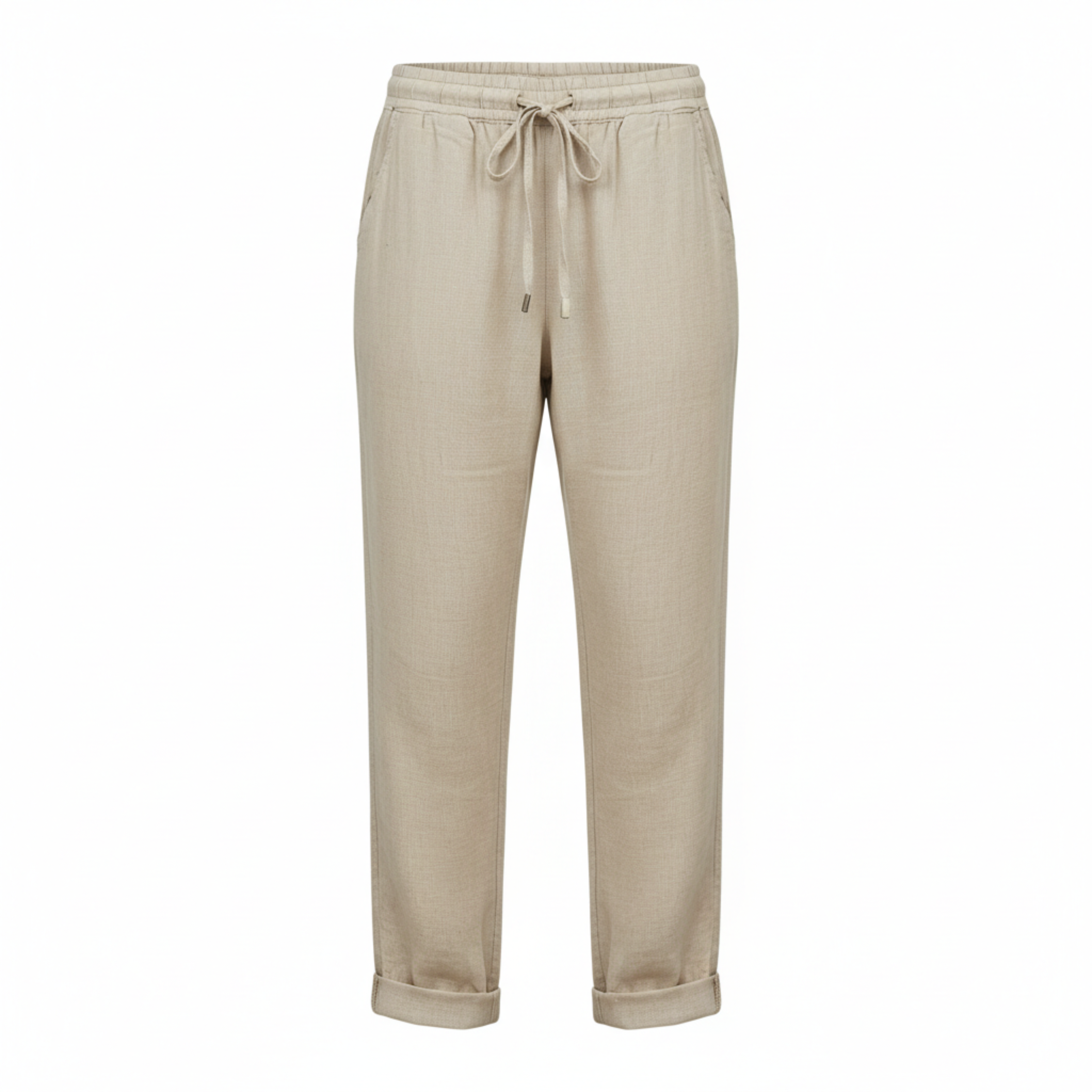 Damenhose aus Baumwollmischung mit elastischem Bund und figurbetonter Bleistiftform