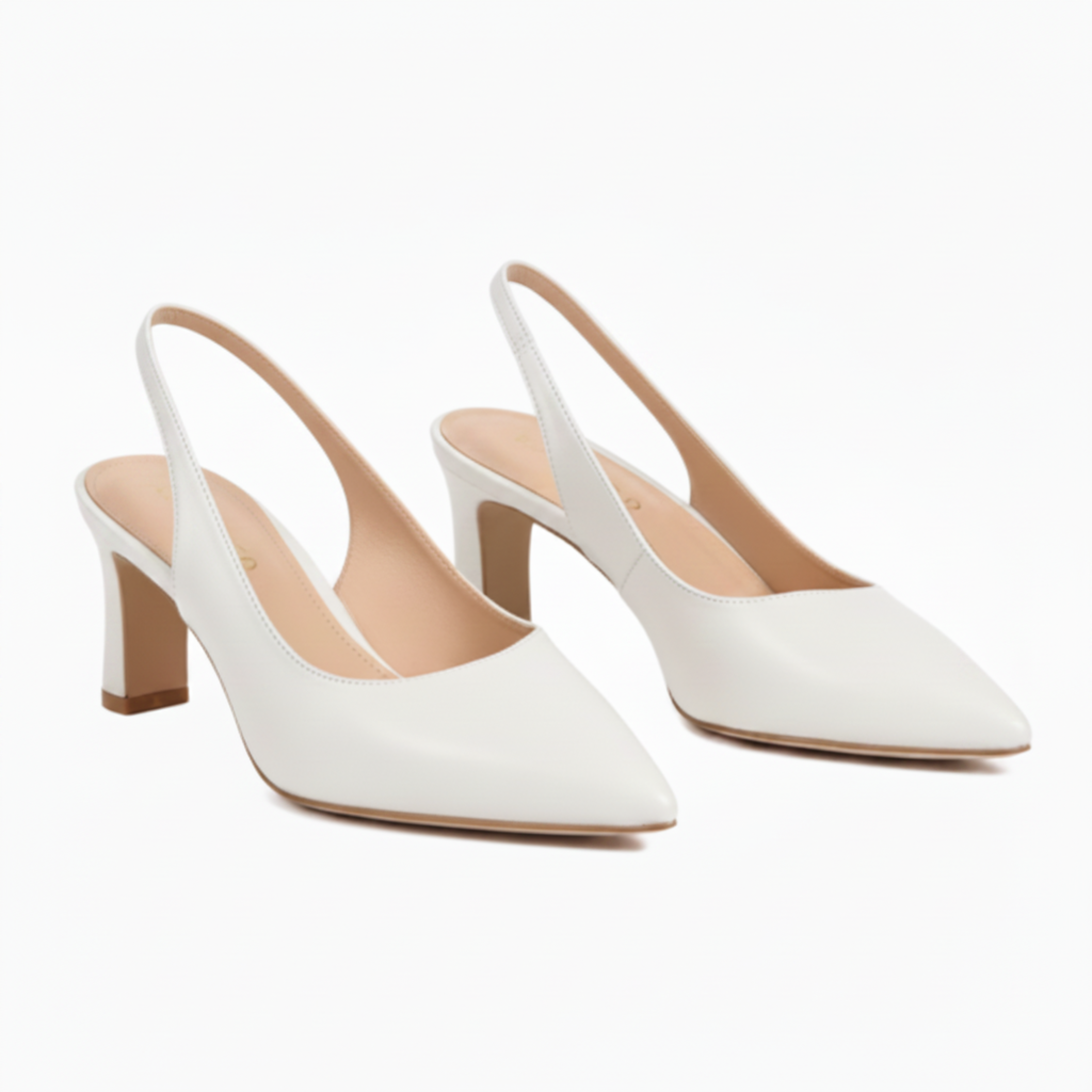 Pointed Toe Slingback Pumps for Women Low Heel Kitten Heel Shoes