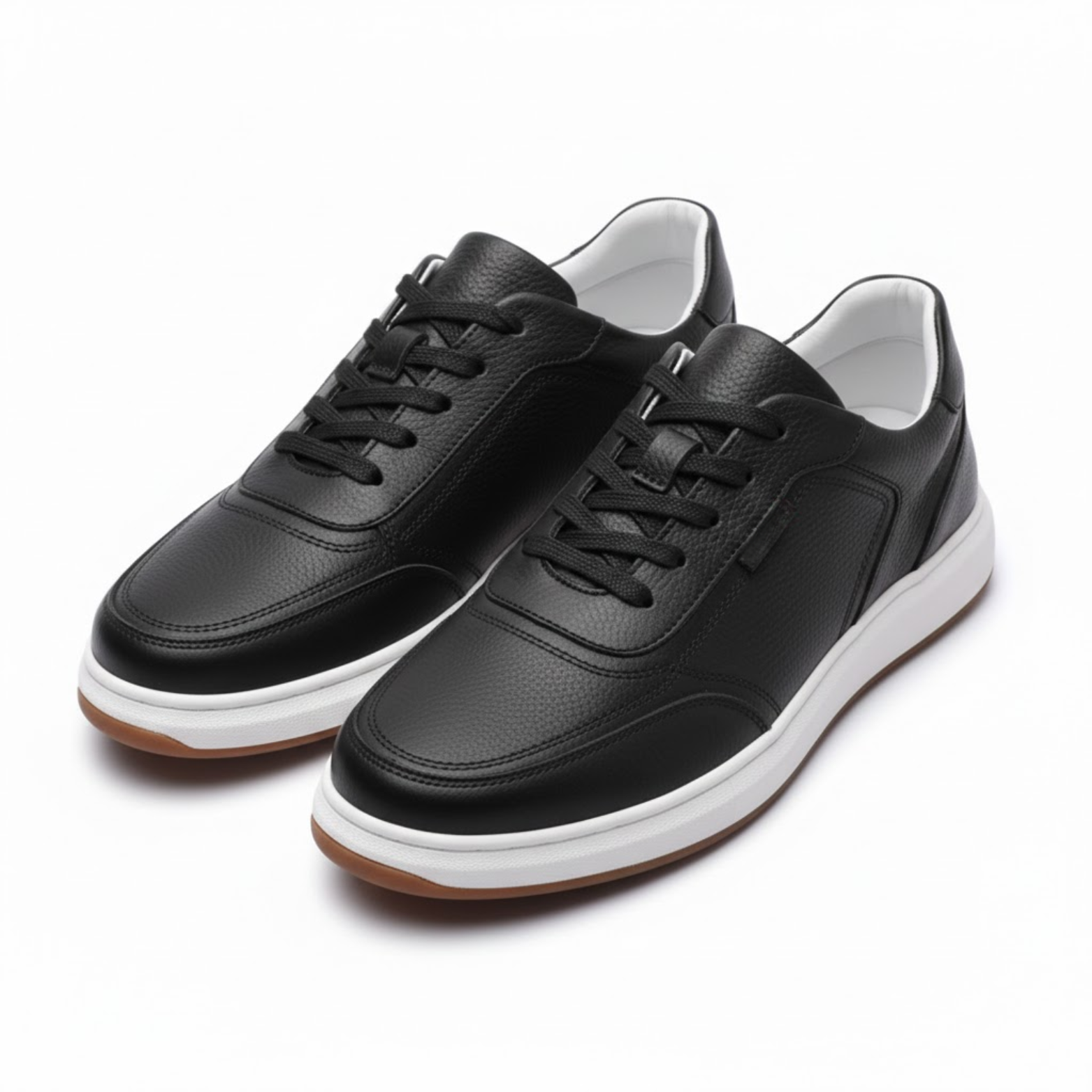 Baskets de ville en cuir pour homme chaussures décontractées à semelle souple