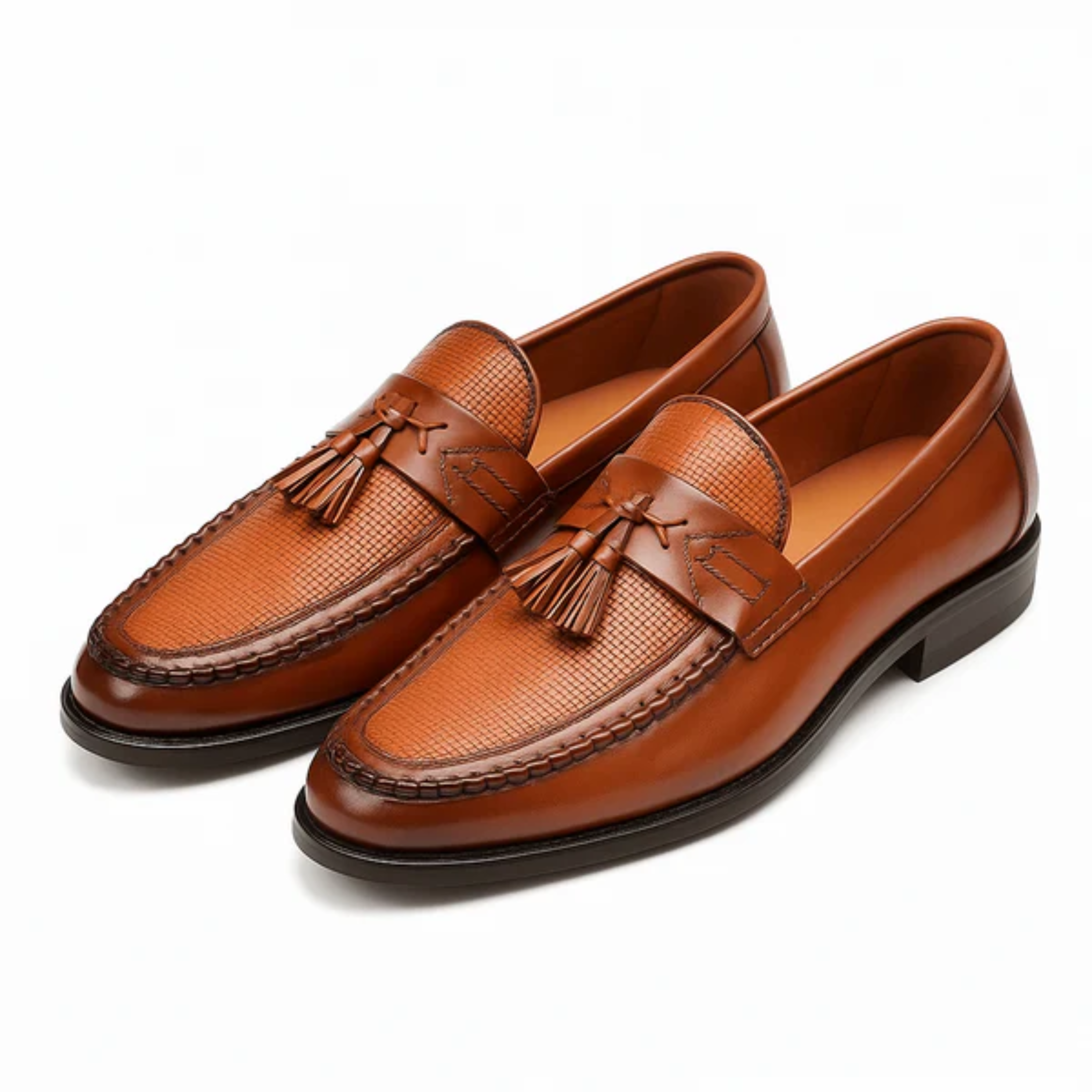 Men's braided shoes — slip-on loafers for the office