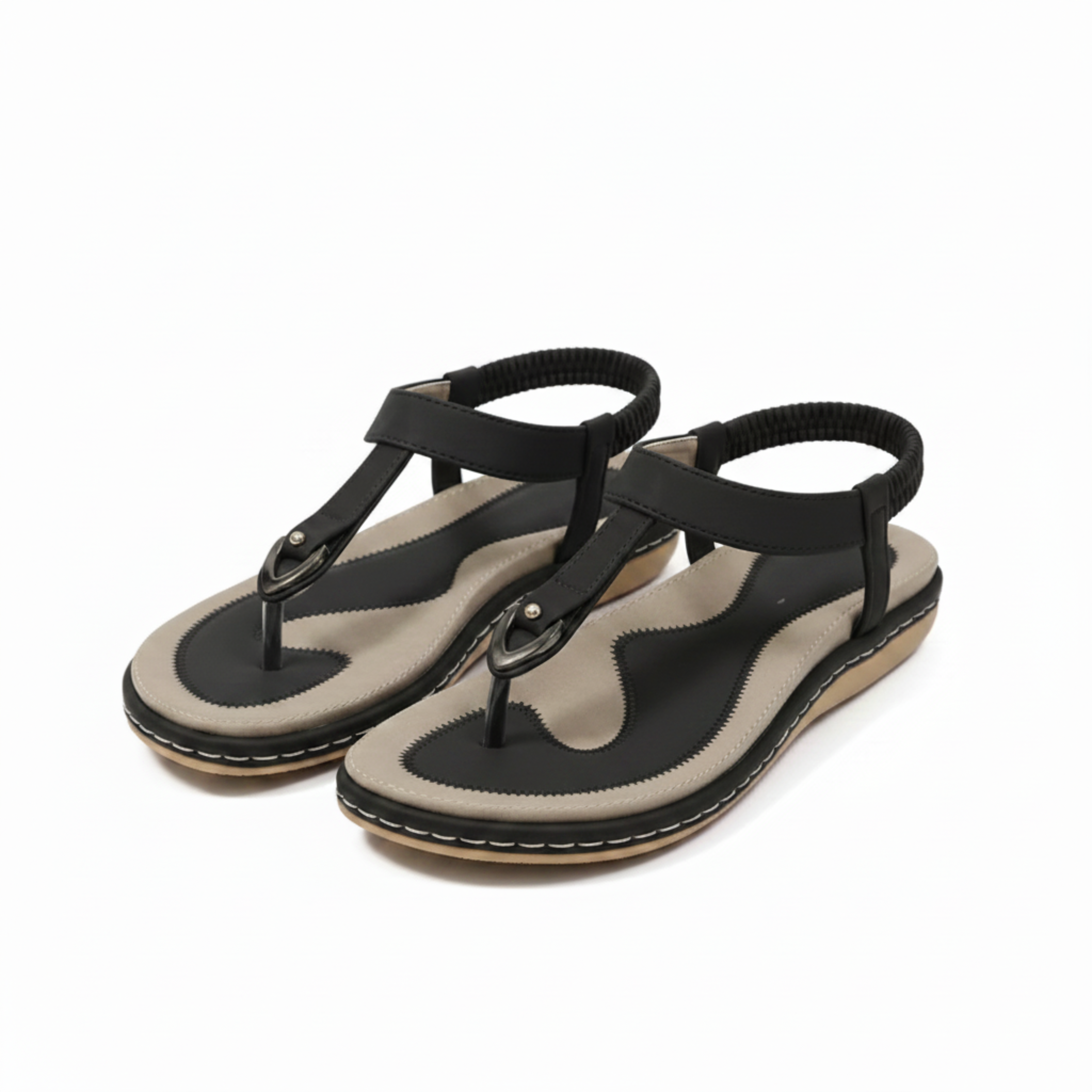 Sandales pour Femme Brides Arrière Chaussures de Marche Chic