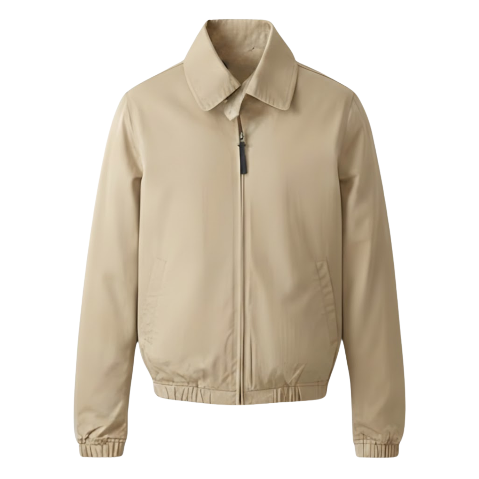 Pánská bavlněná bunda Harrington se zipem a klopovým límcem