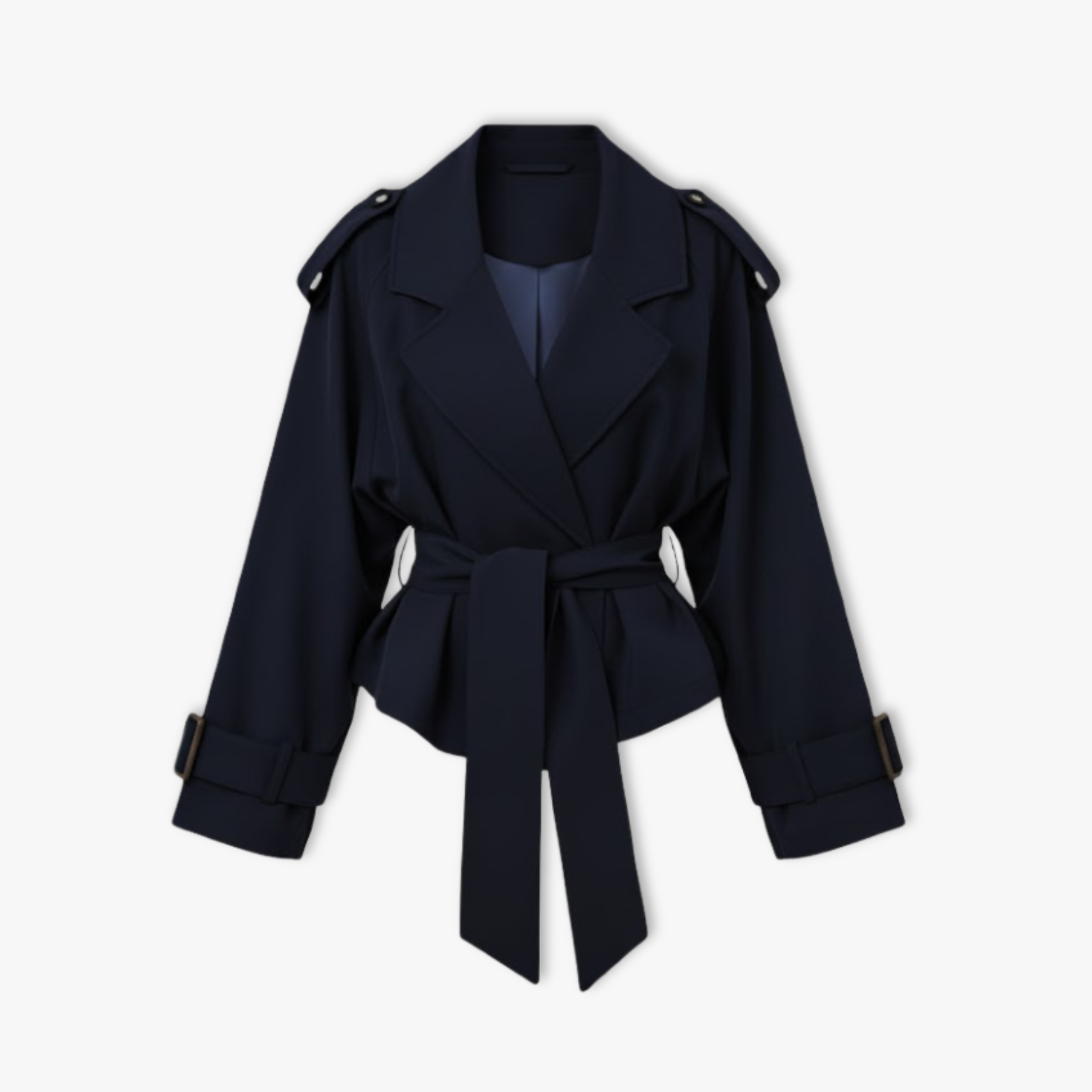 Lace-Up Trench Coat for Women, Windbreaker Jacket with Lapels and Long Sleeves