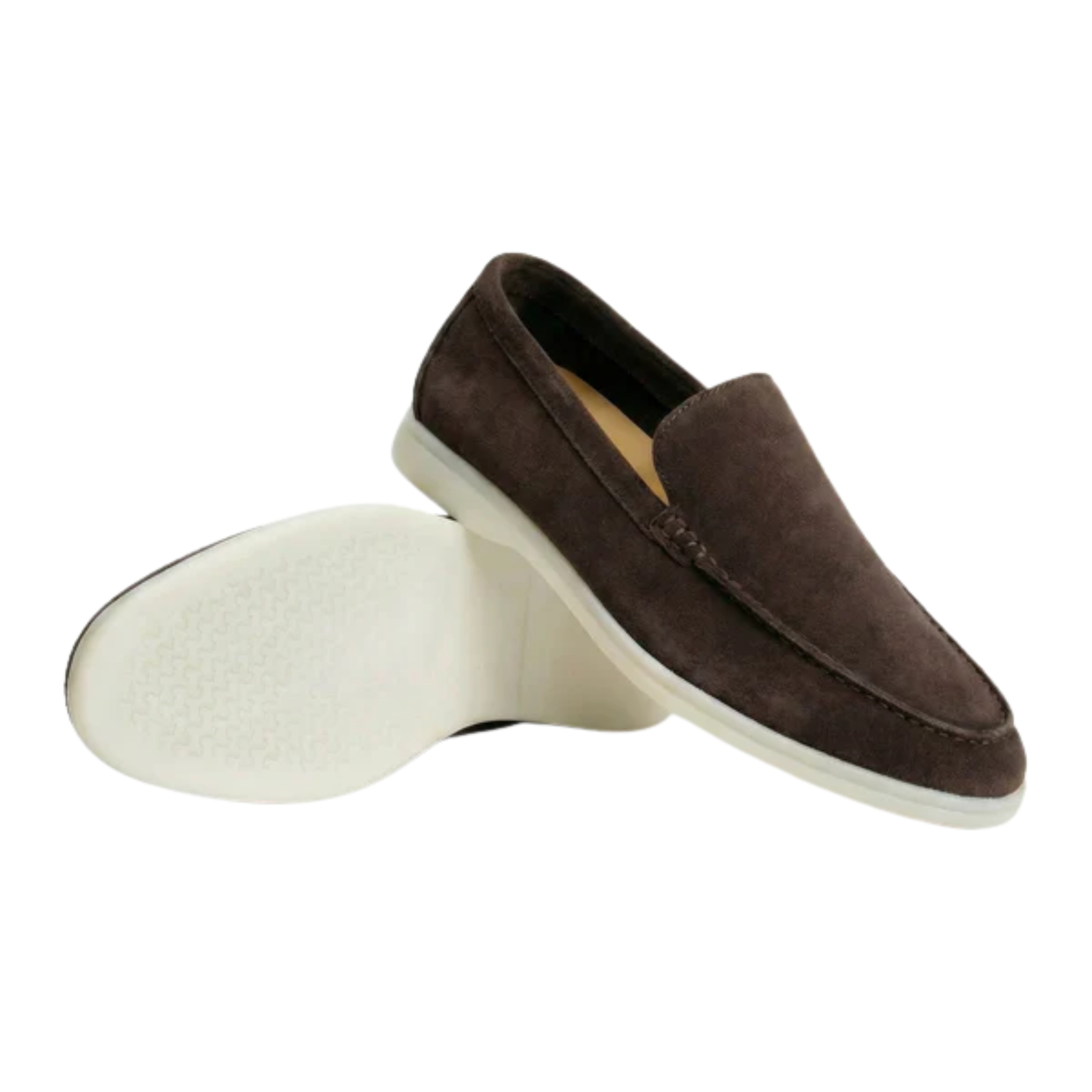 Men's suede moccasins — lightweight and flexible sole — office and everyday use