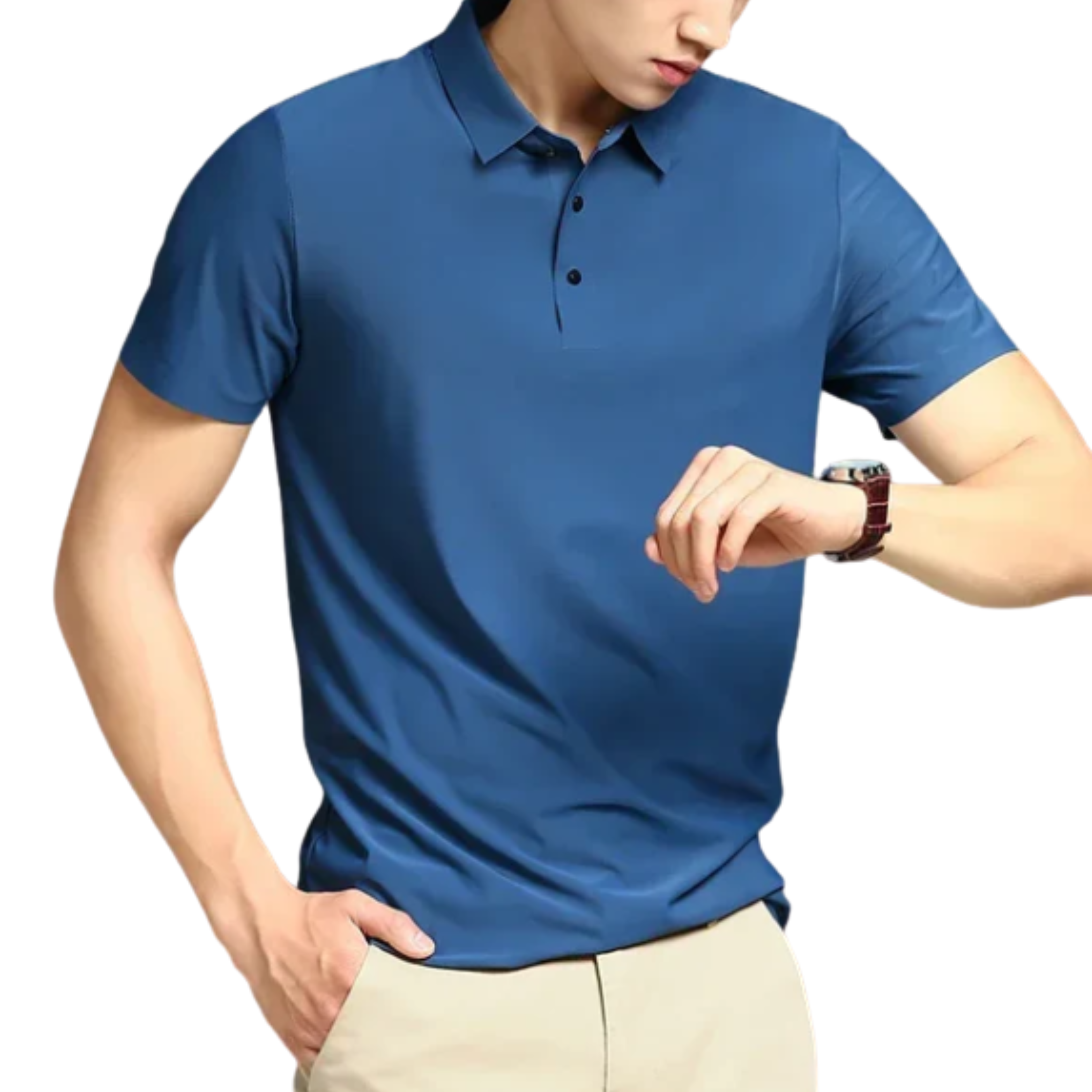 Polo técnico para hombre, elástico y de secado rápido — golf | deporte