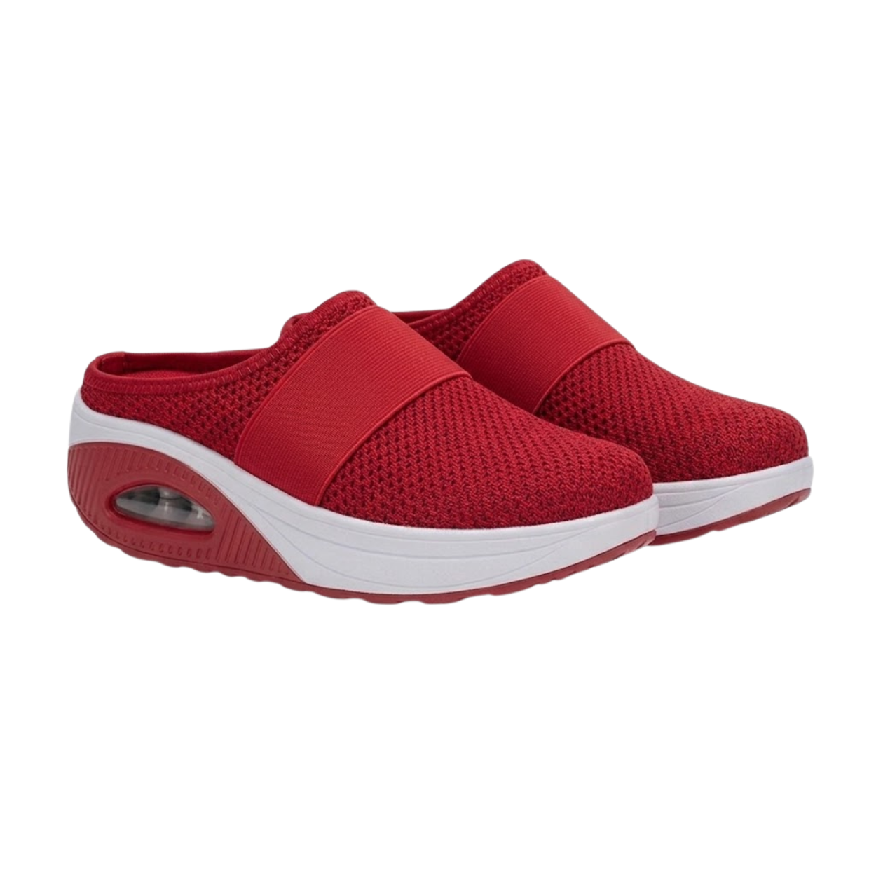 Mules Tipo Baskets com Sola Grossa e Malha Respirável