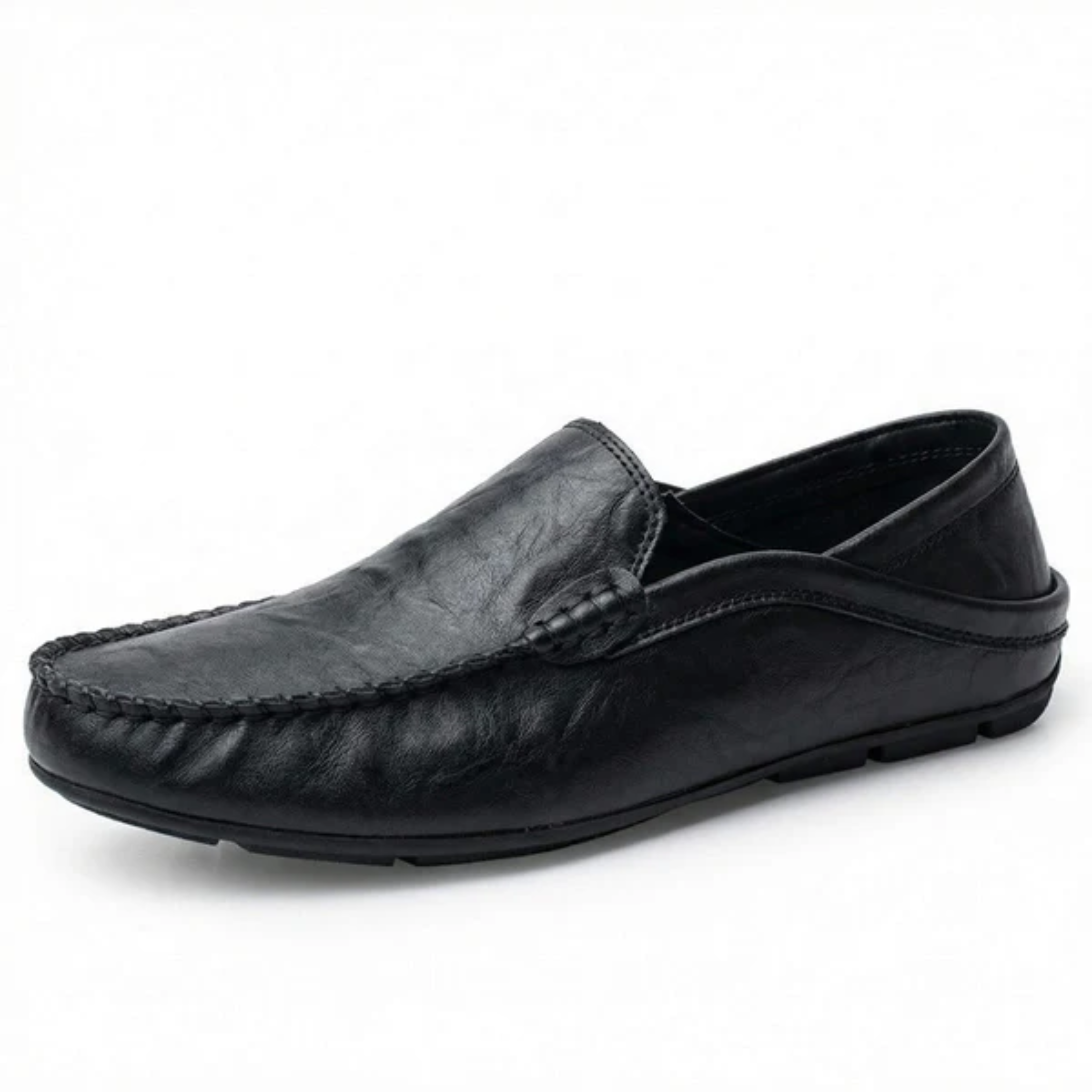 Men's leather moccasins — foldable heel — travel and casual style