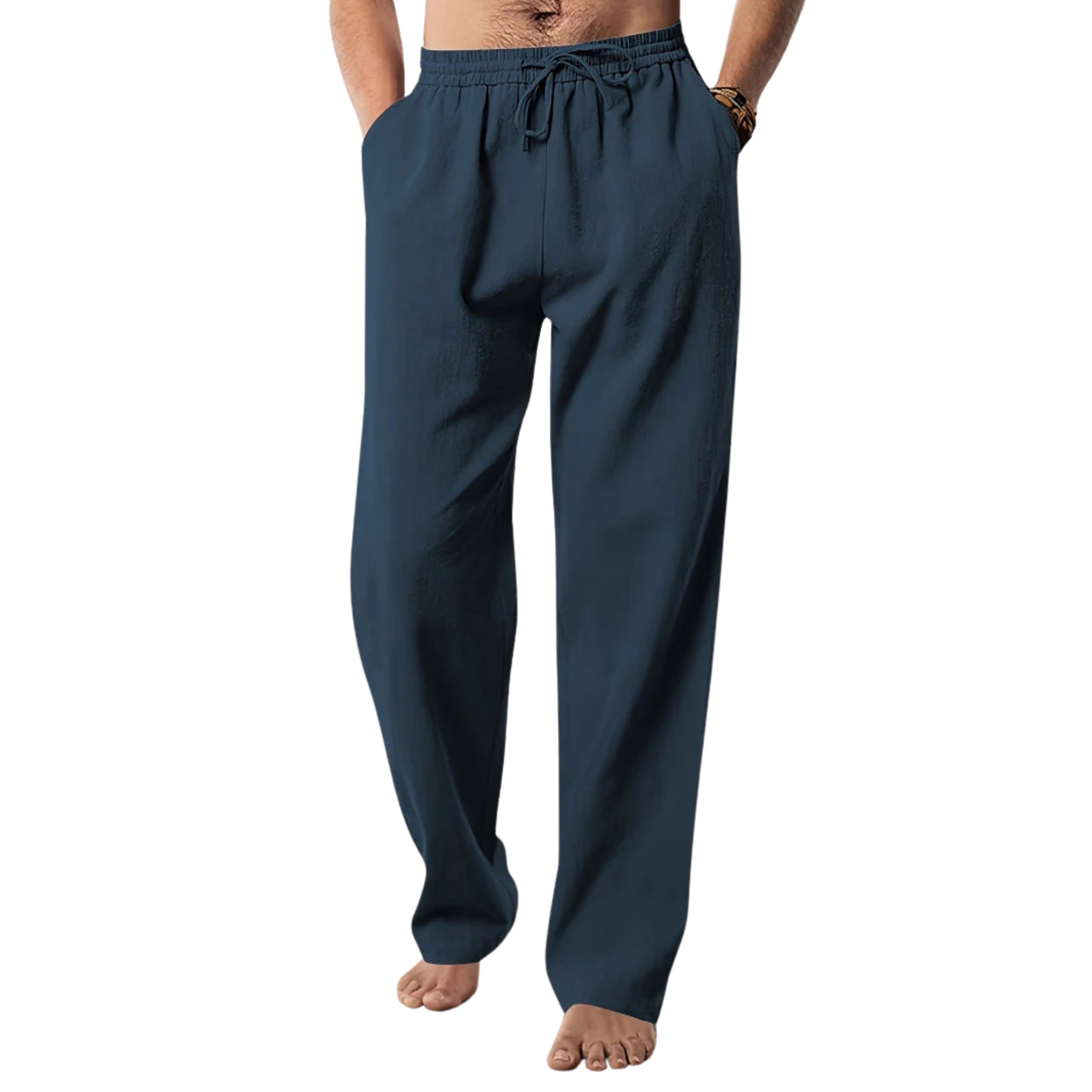 Pantaloni uomo in cotone taglio dritto — viaggio e quotidiano