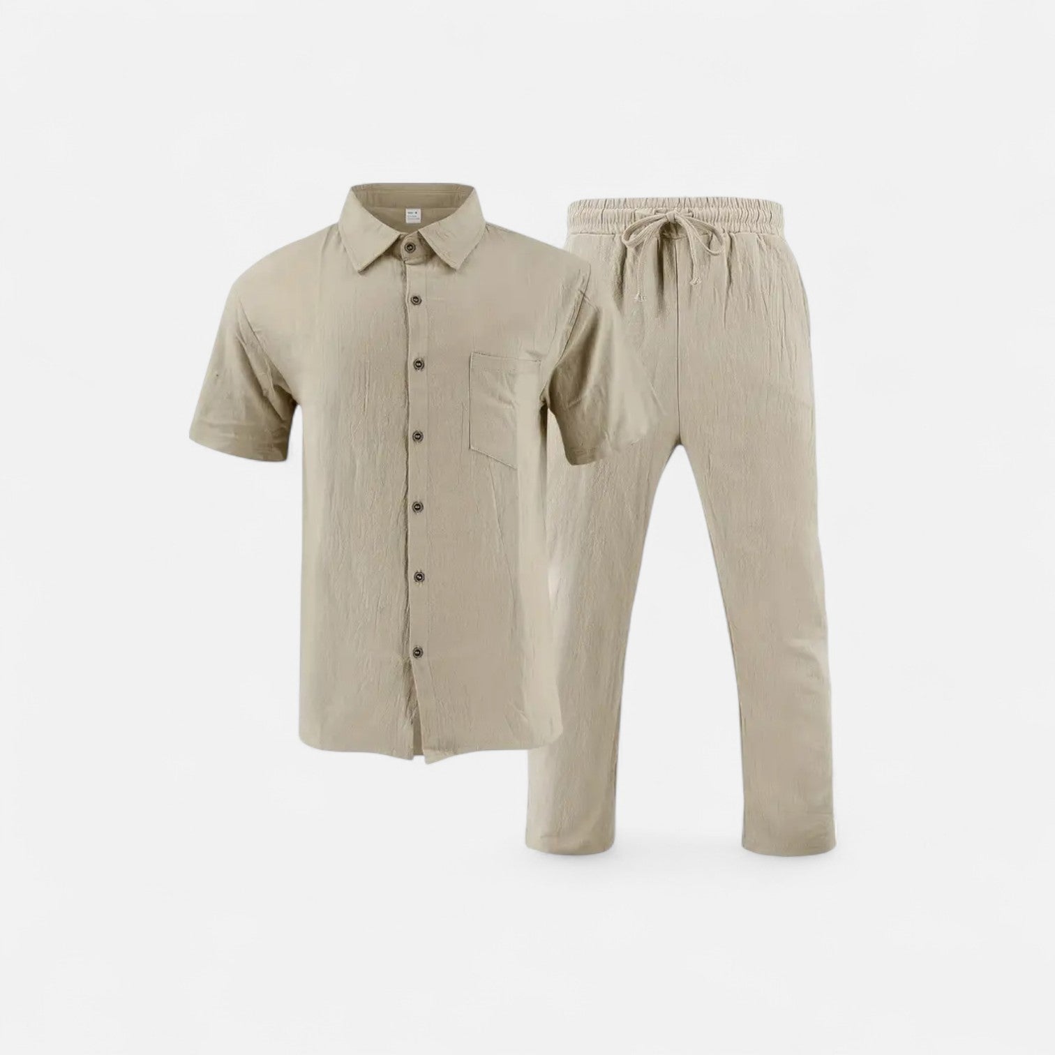 Ancienne Monde | Ensemble Chemise & Pantalon Vintage pour Homme – Style Héritage
