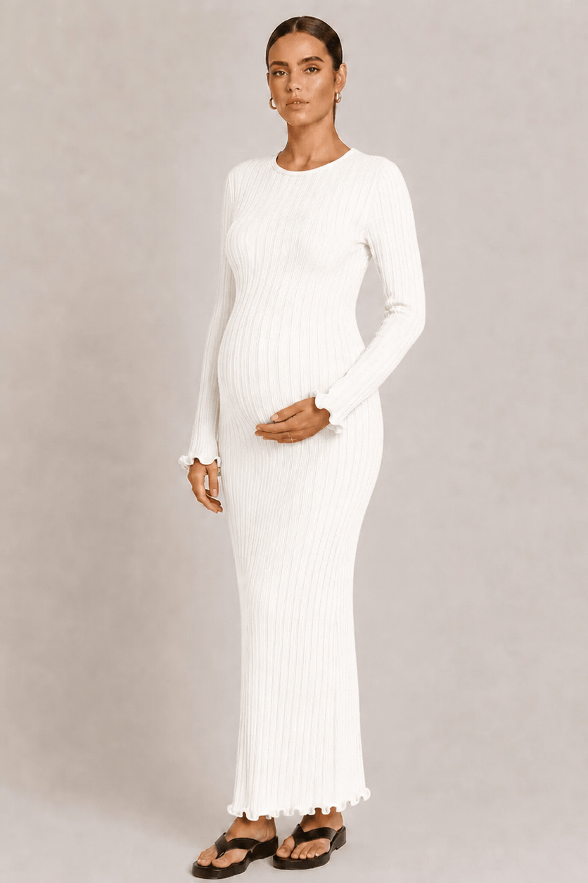 Women's Cotton Bodycon Maternity Dress