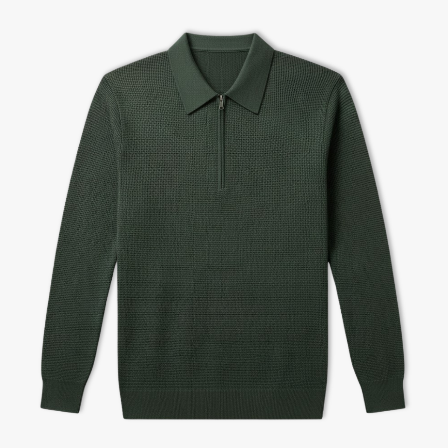Men's top textured knit round neck casual elegant premium texture