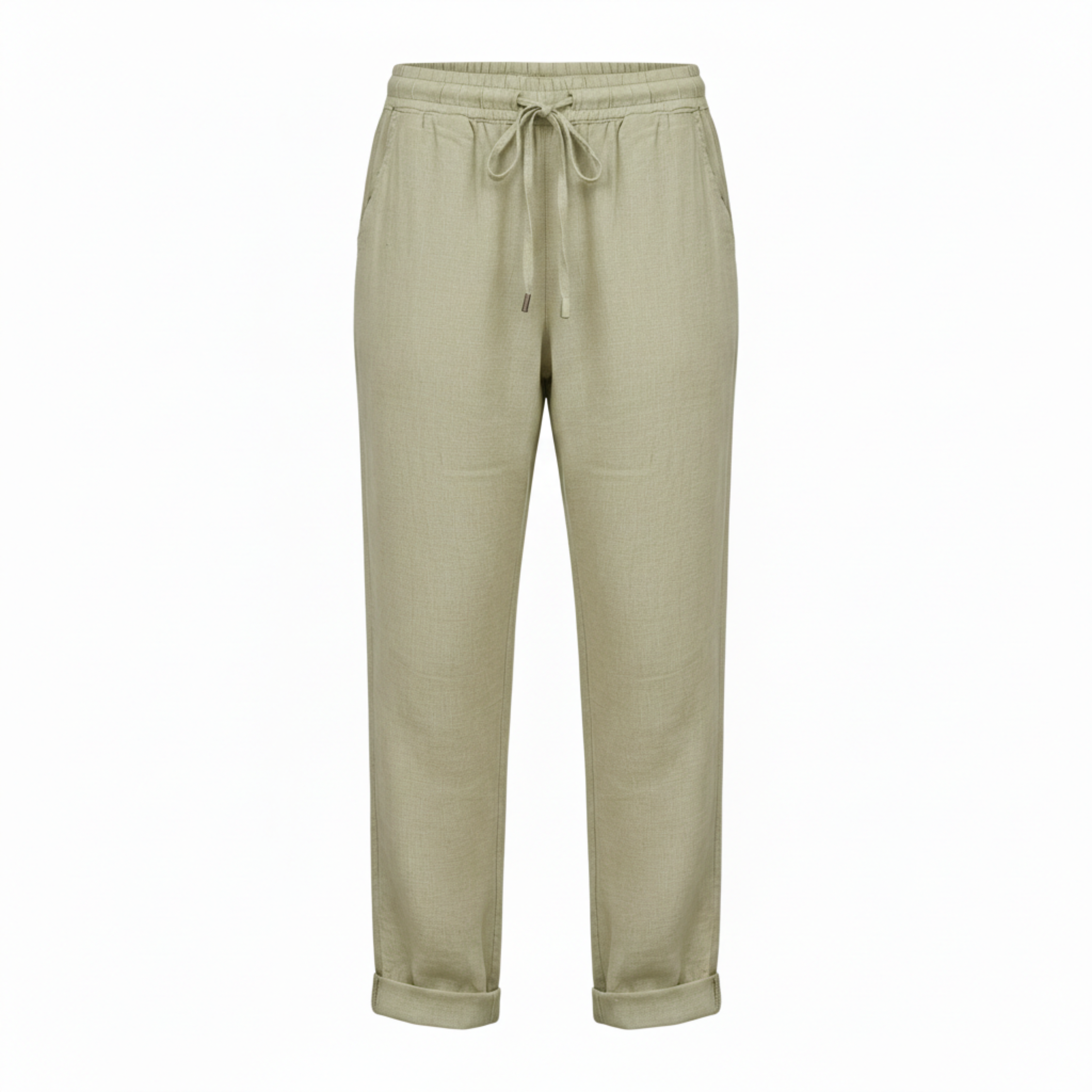 Damenhose aus Baumwollmischung mit elastischem Bund und figurbetonter Bleistiftform