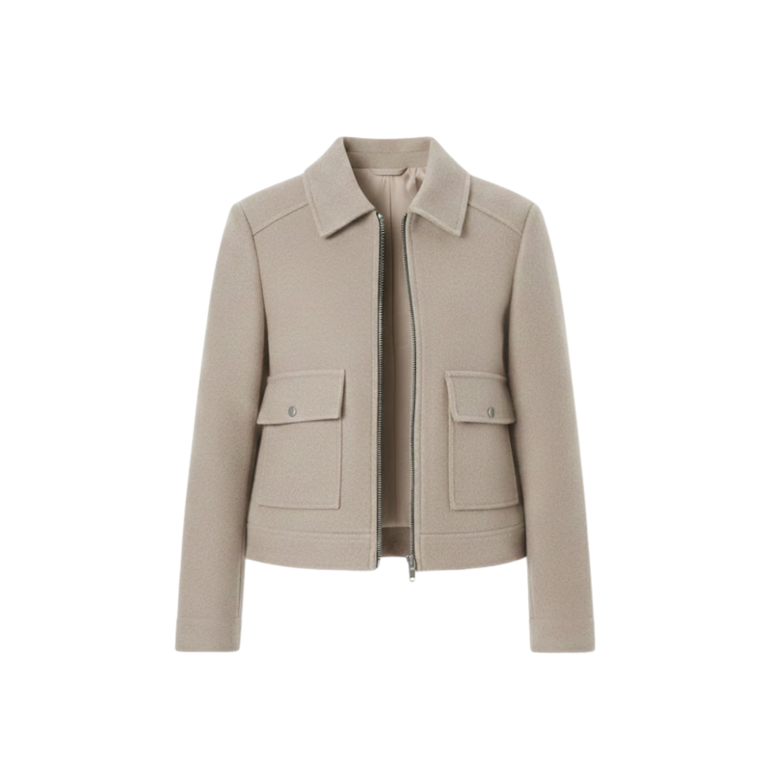 Damenjacke kurz, überlappend, mit Reverskragen, schick, strukturiert, leger