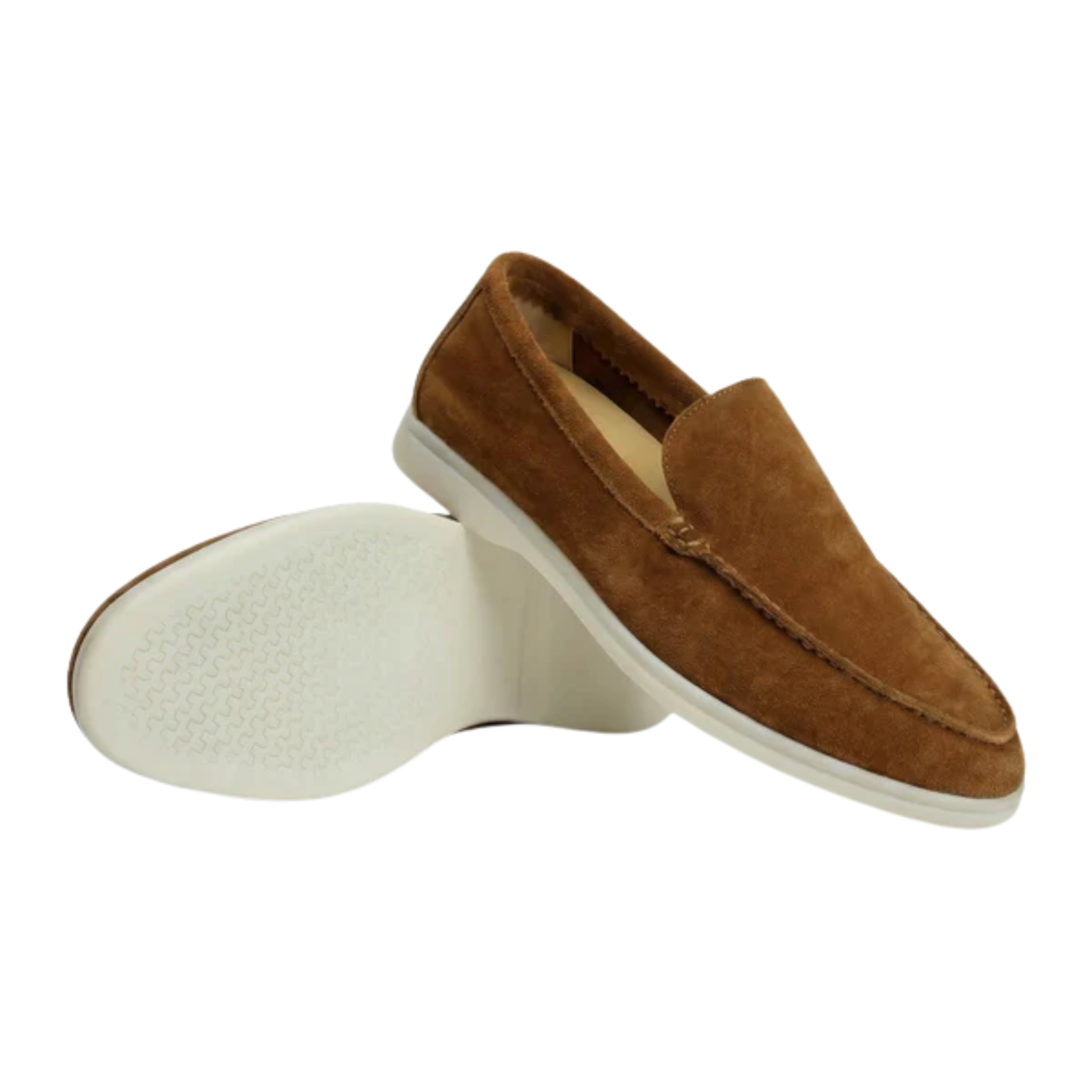 Men's suede moccasins — lightweight and flexible sole — office and everyday use
