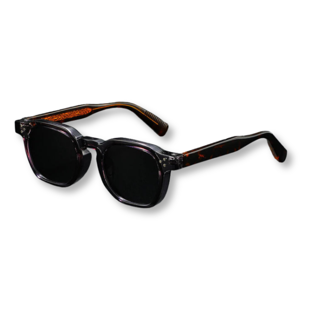 Polarized Square Sunglasses with Polycarbonate Frame and UV400 Protection