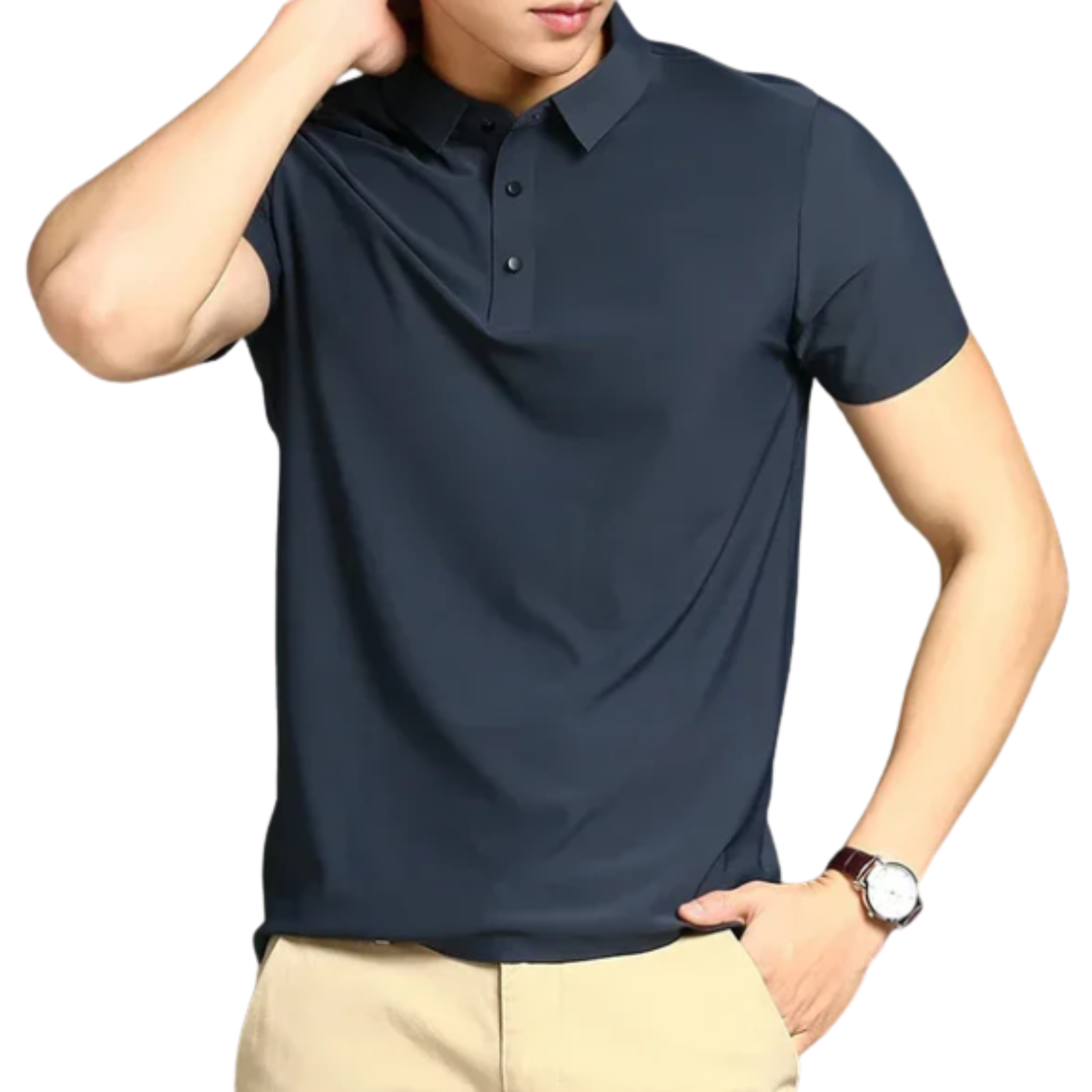 Polo técnico para hombre, elástico y de secado rápido — golf | deporte
