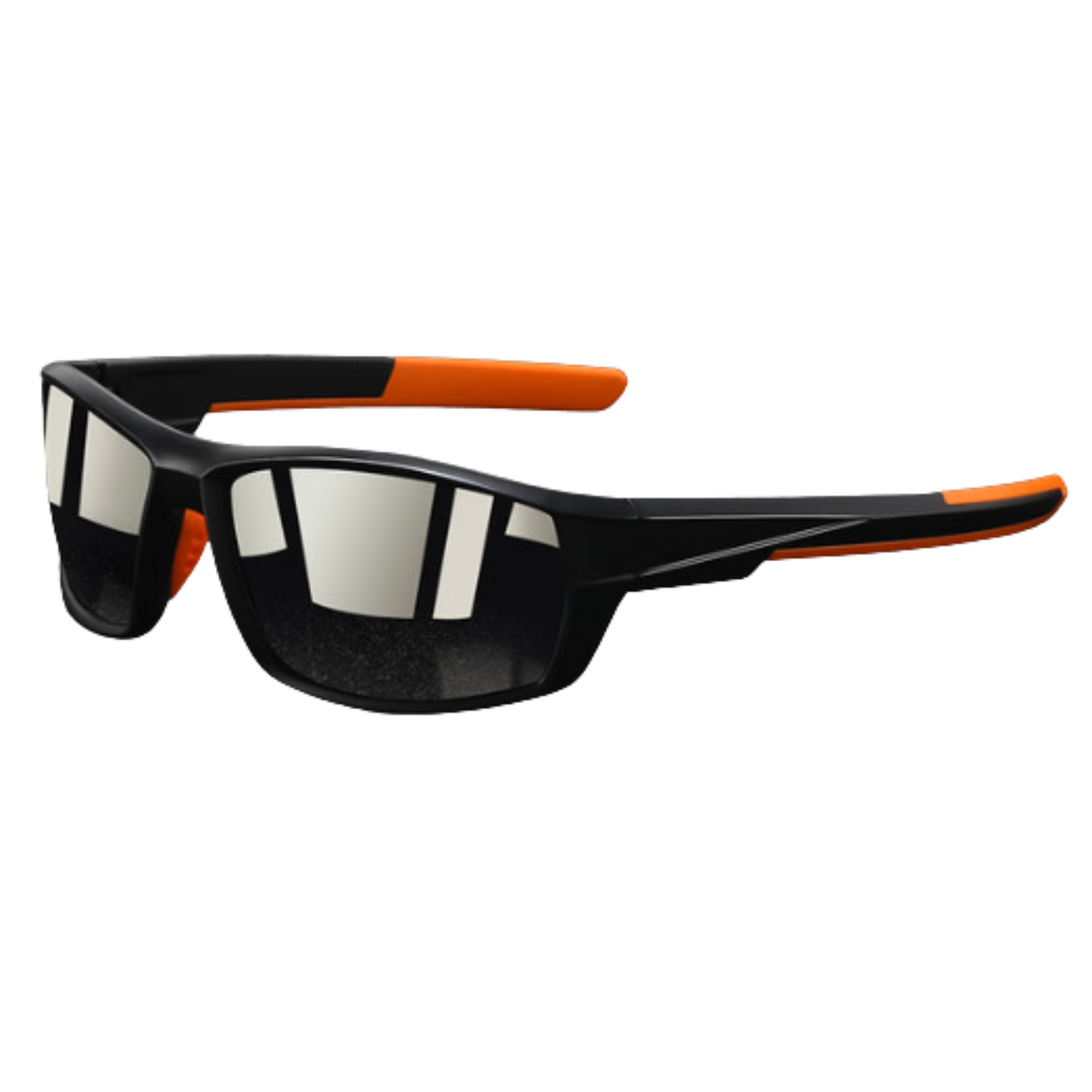 Sport sunglasses — polarized lenses and camouflage frame