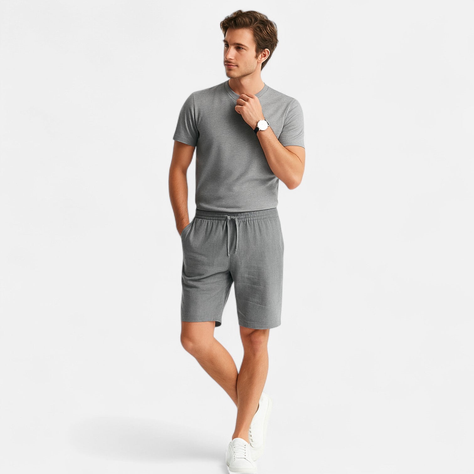 Ancienne Monde | Short en Lin pour Homme – Légèreté et Respirabilité, Incontournable de l’Été