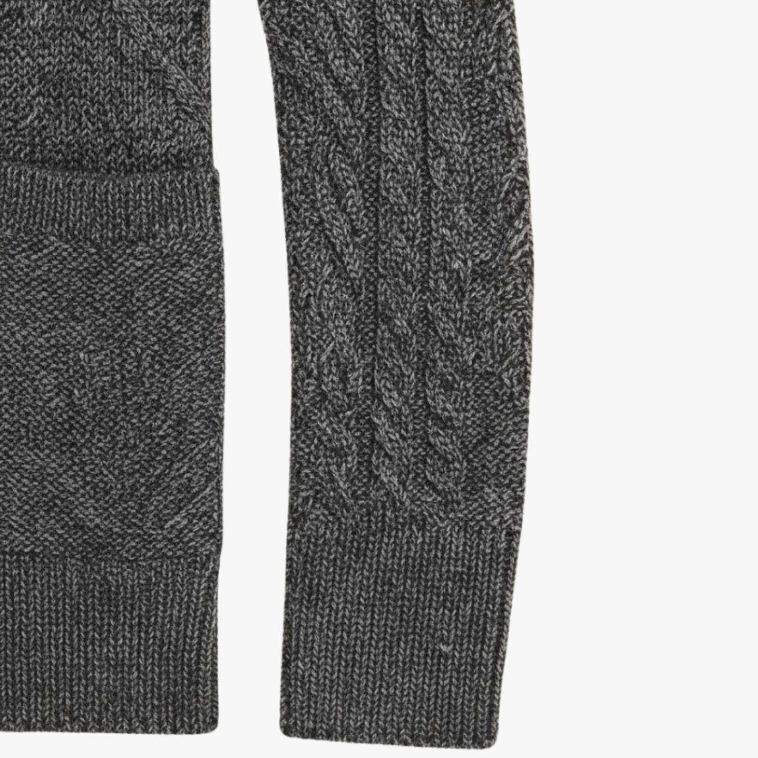 Men's knitted twisted stitch vest with stand-up collar and button closure