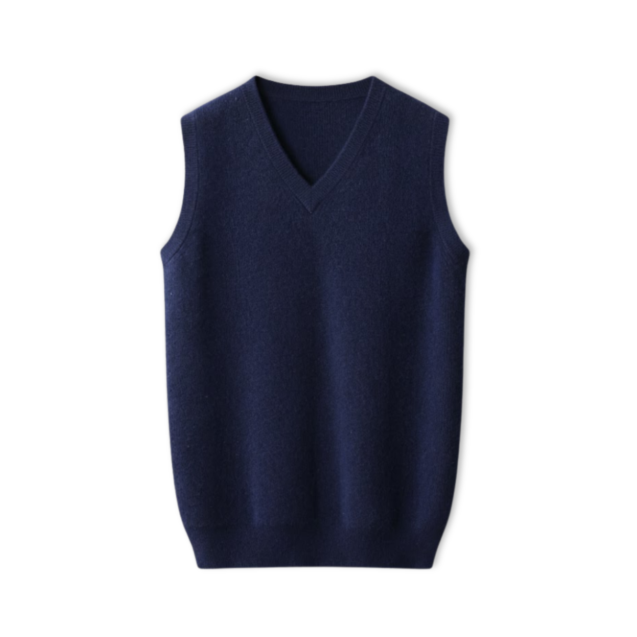 Pánske tielko 100 % merino vlna, výstrih do V, bez rukávov, klasický strih