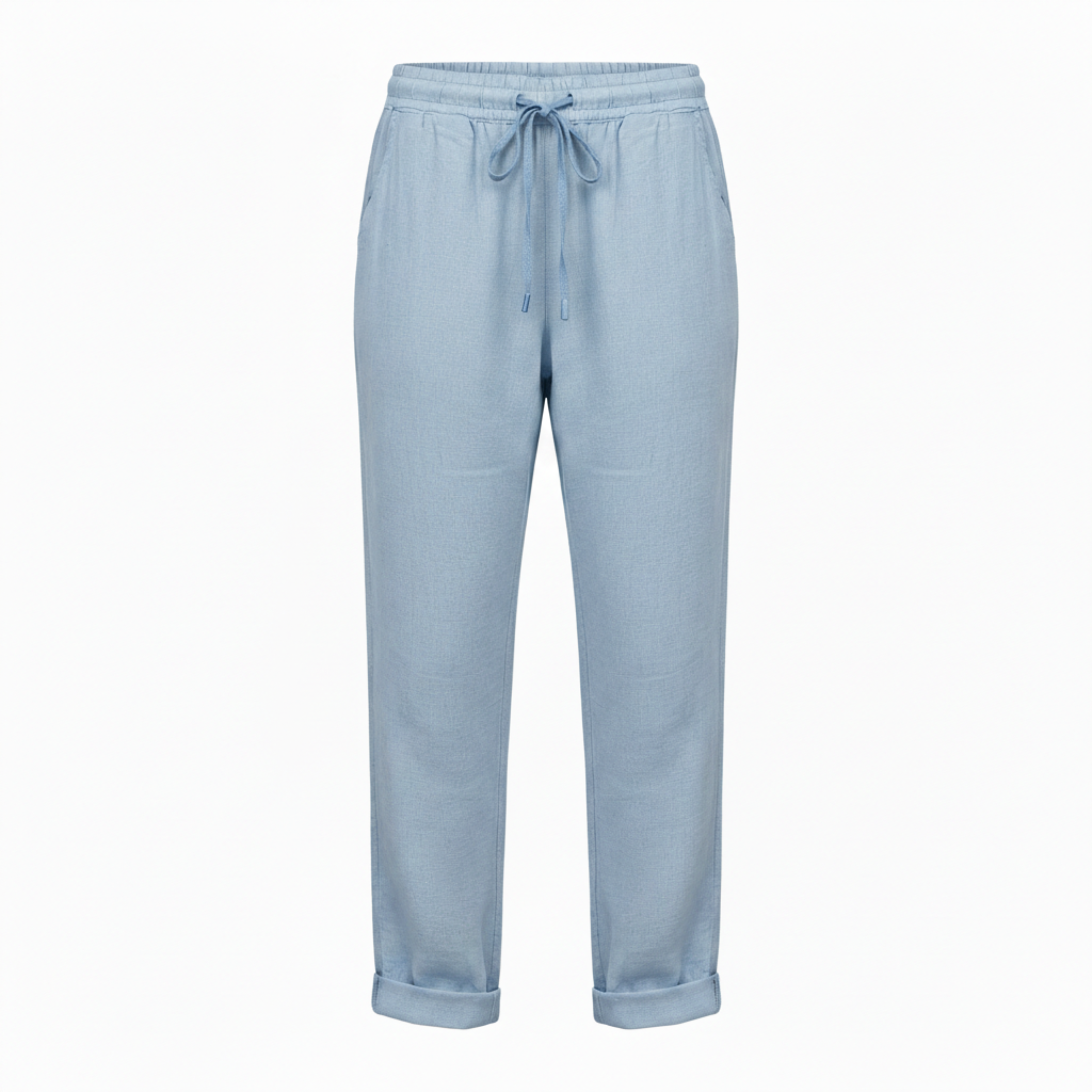 Damenhose aus Baumwollmischung mit elastischem Bund und figurbetonter Bleistiftform