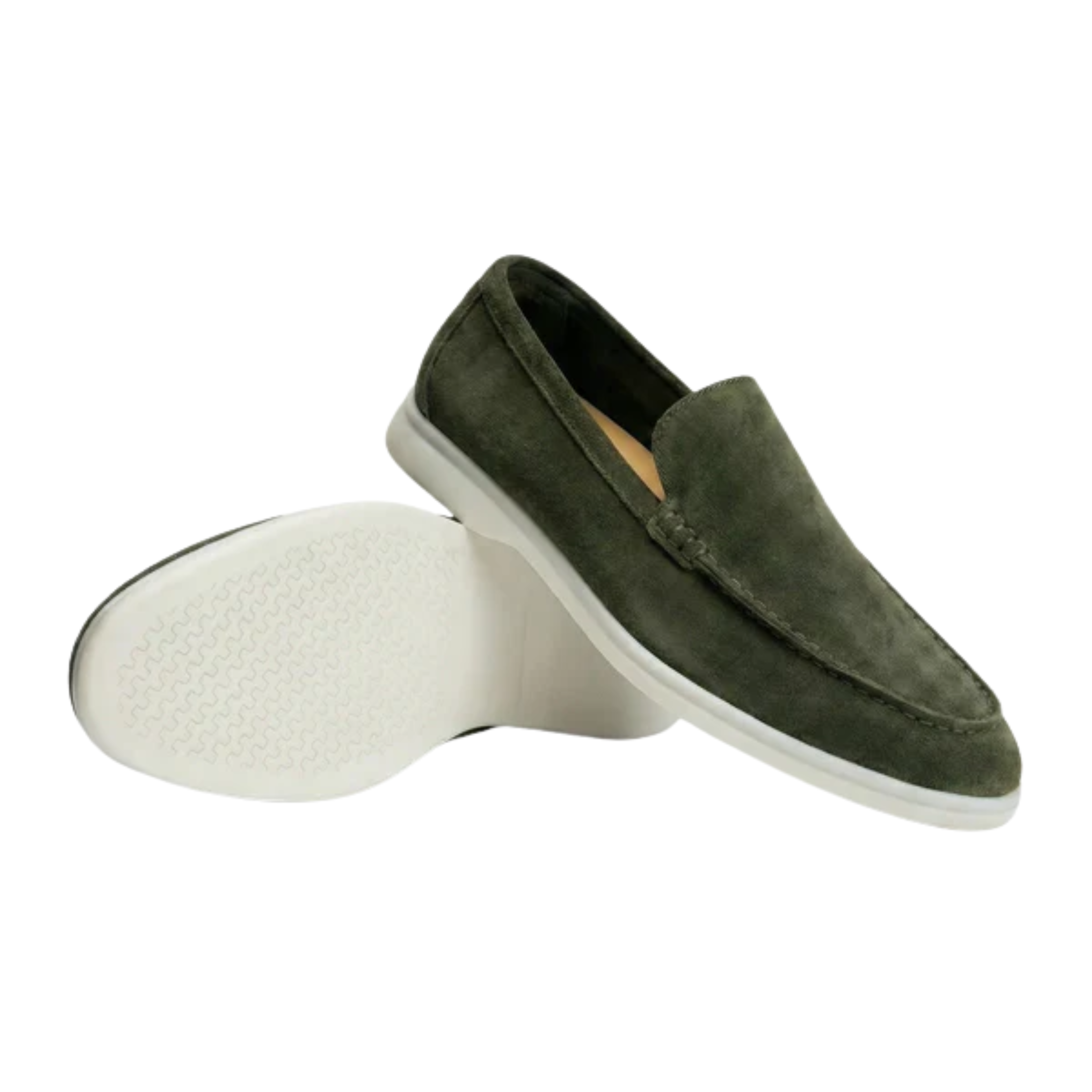 Men's suede moccasins — lightweight and flexible sole — office and everyday use