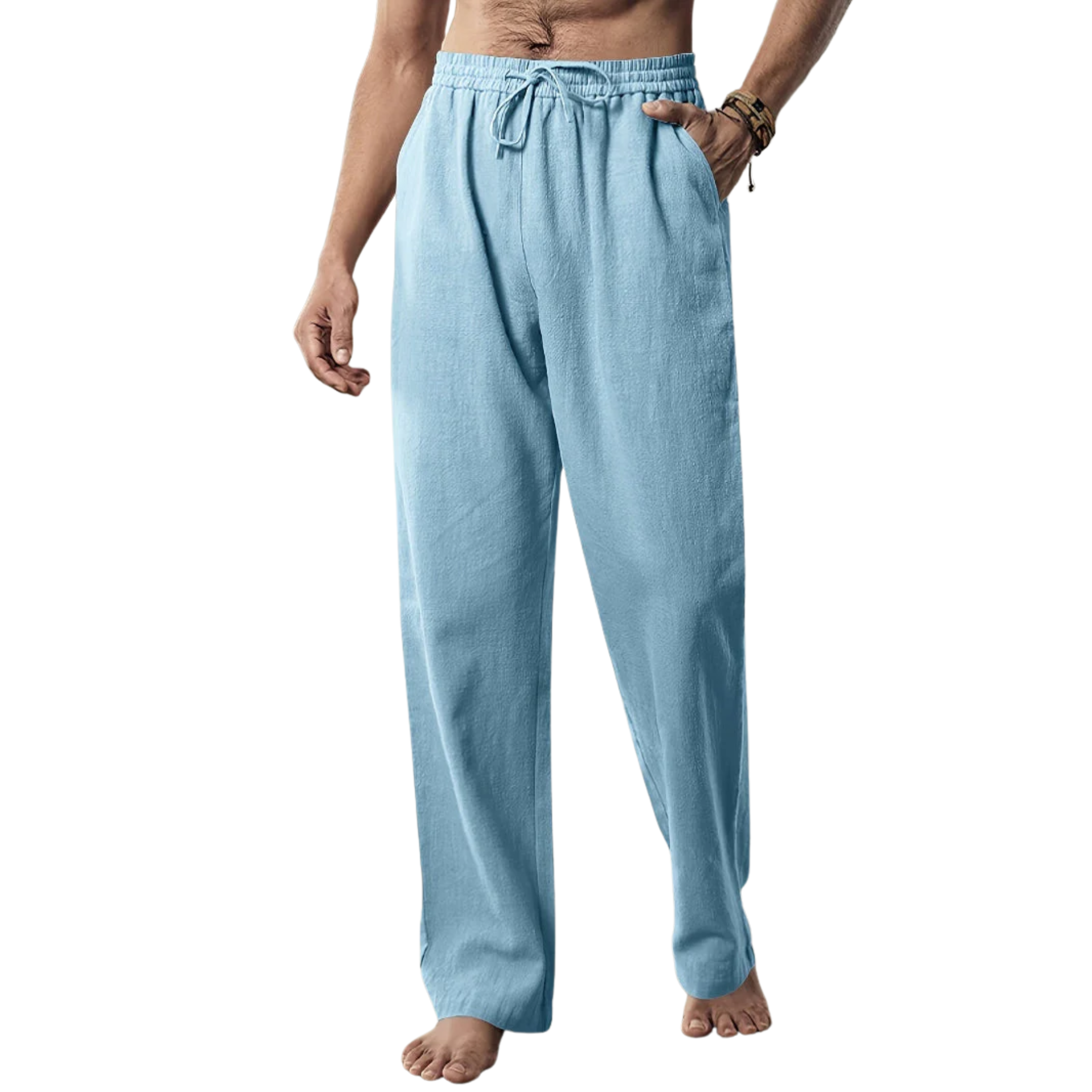 Pantaloni uomo in cotone taglio dritto — viaggio e quotidiano