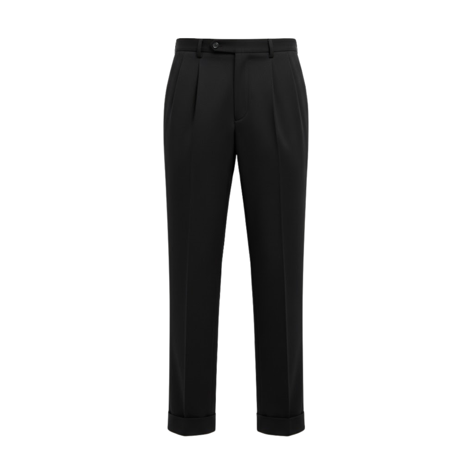 Pantalon de costume pour homme à coupe droite et taille haute de style italien