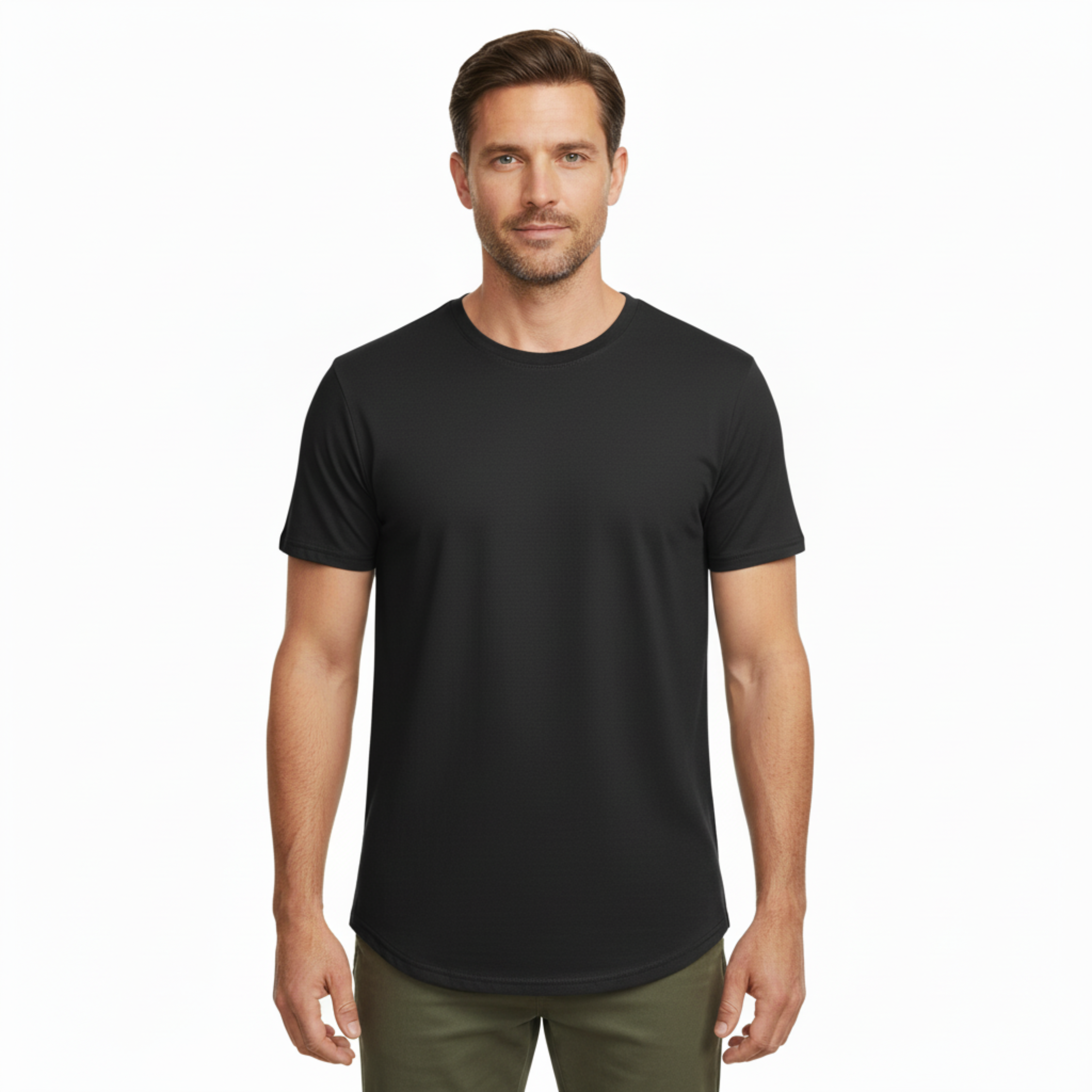 T-shirt in cotone e elastan da uomo, taglio slim fit