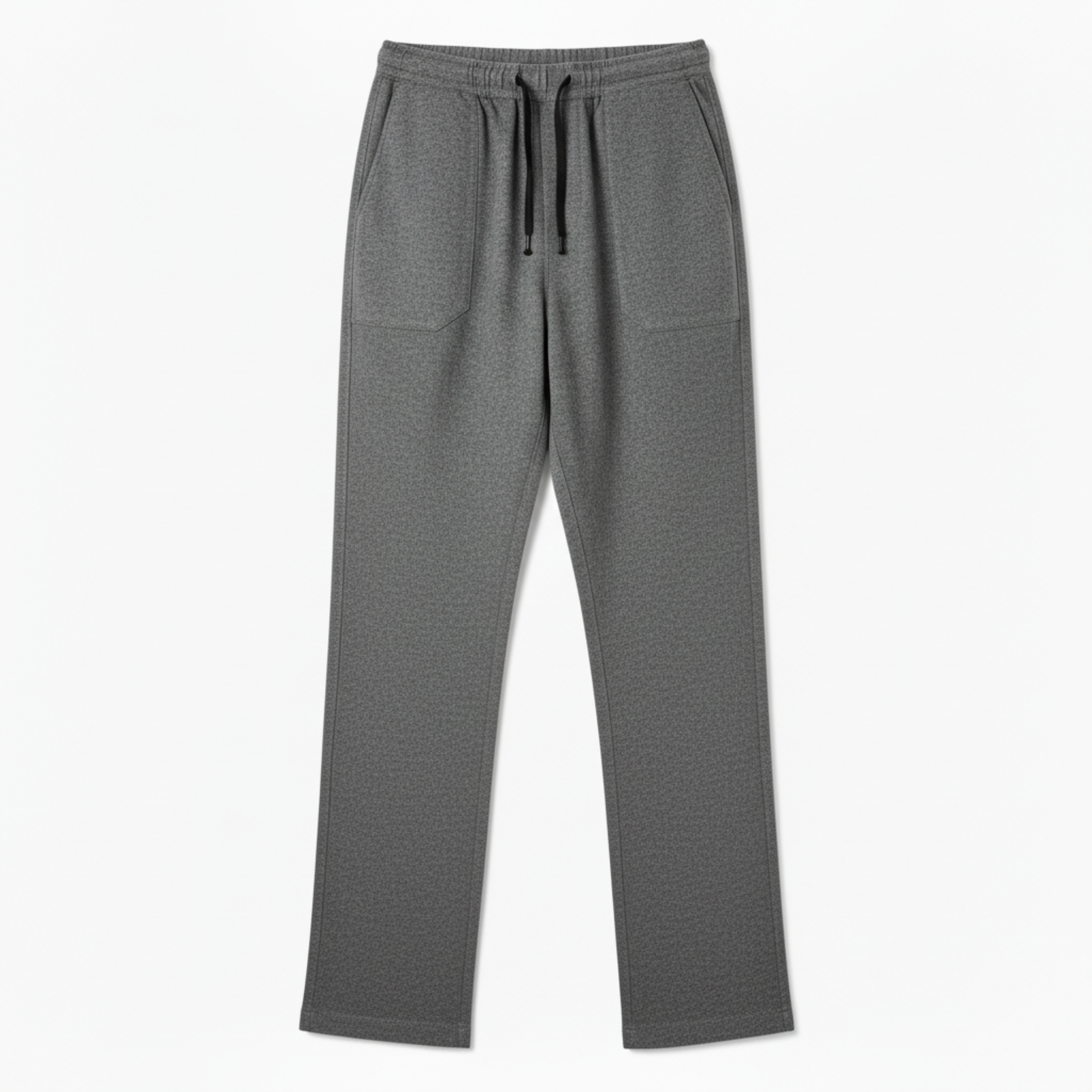 Herrenhose aus Baumwolle und Leinen mit elastischem Bund und geradem Schnitt