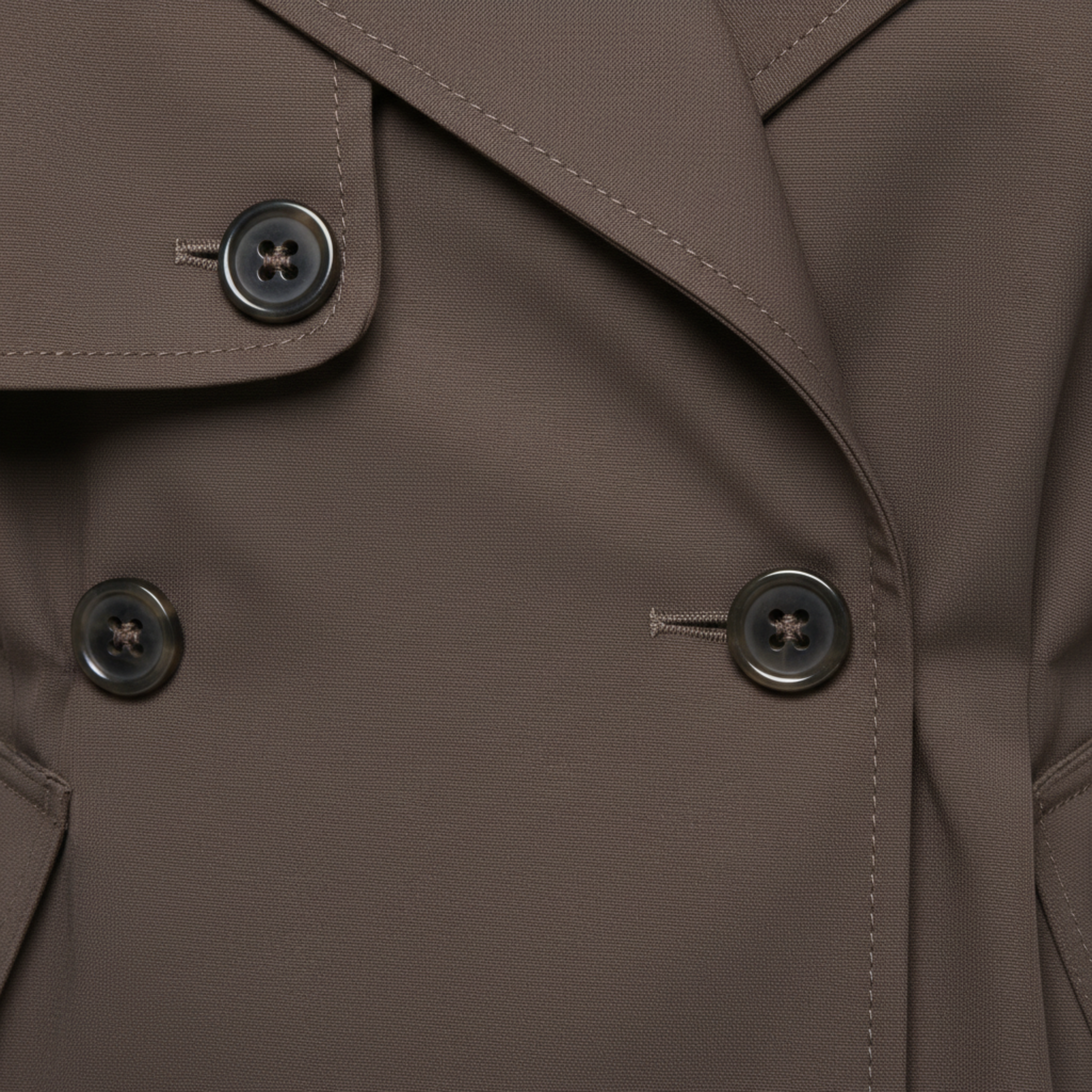 Chaqueta Trench Corta de Poliéster con Cinturón y Solapa para Mujer