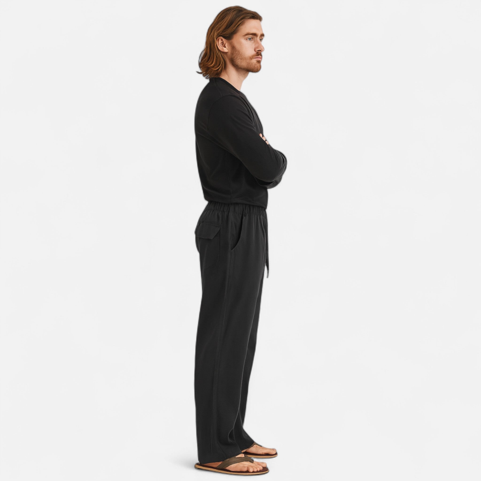 Ancienne Monde | Pantalon Homme Ample Coupe Décontractée Premium