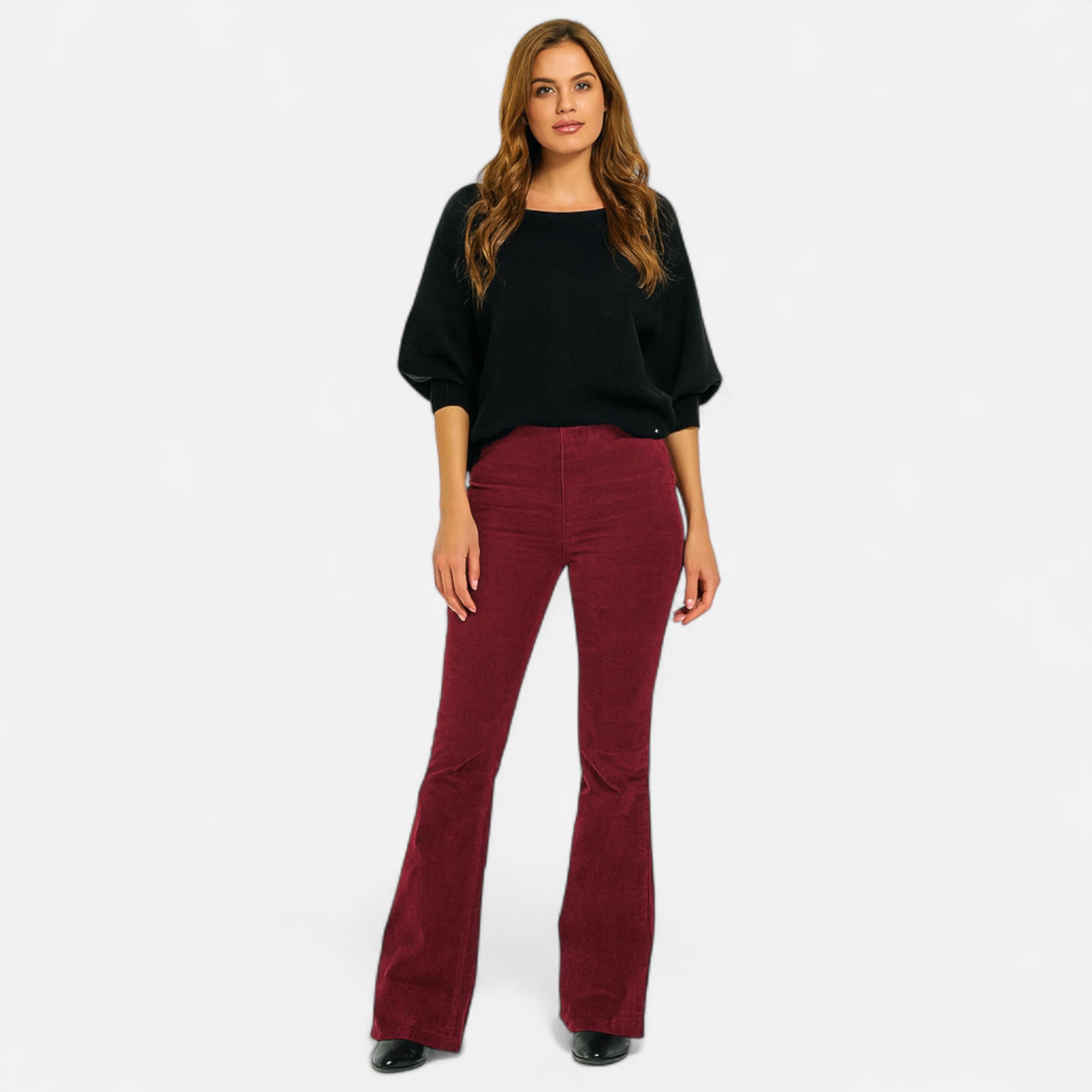 Ancienne Monde | Pantalon Femme Taille Haute Évasé – Style Intemporel, Silhouette Élégante