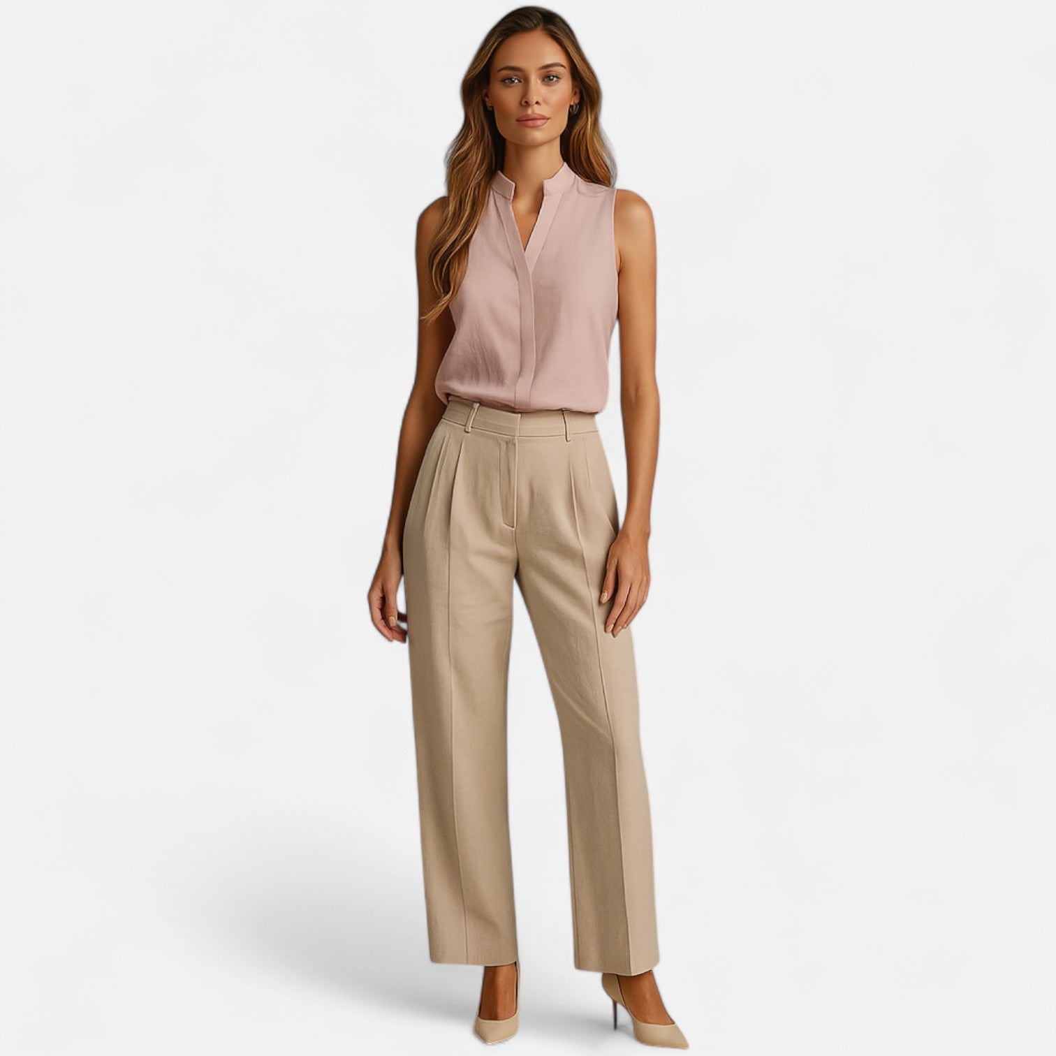 Ancienne Monde | Blouse Sans Manches à Col V pour Femme