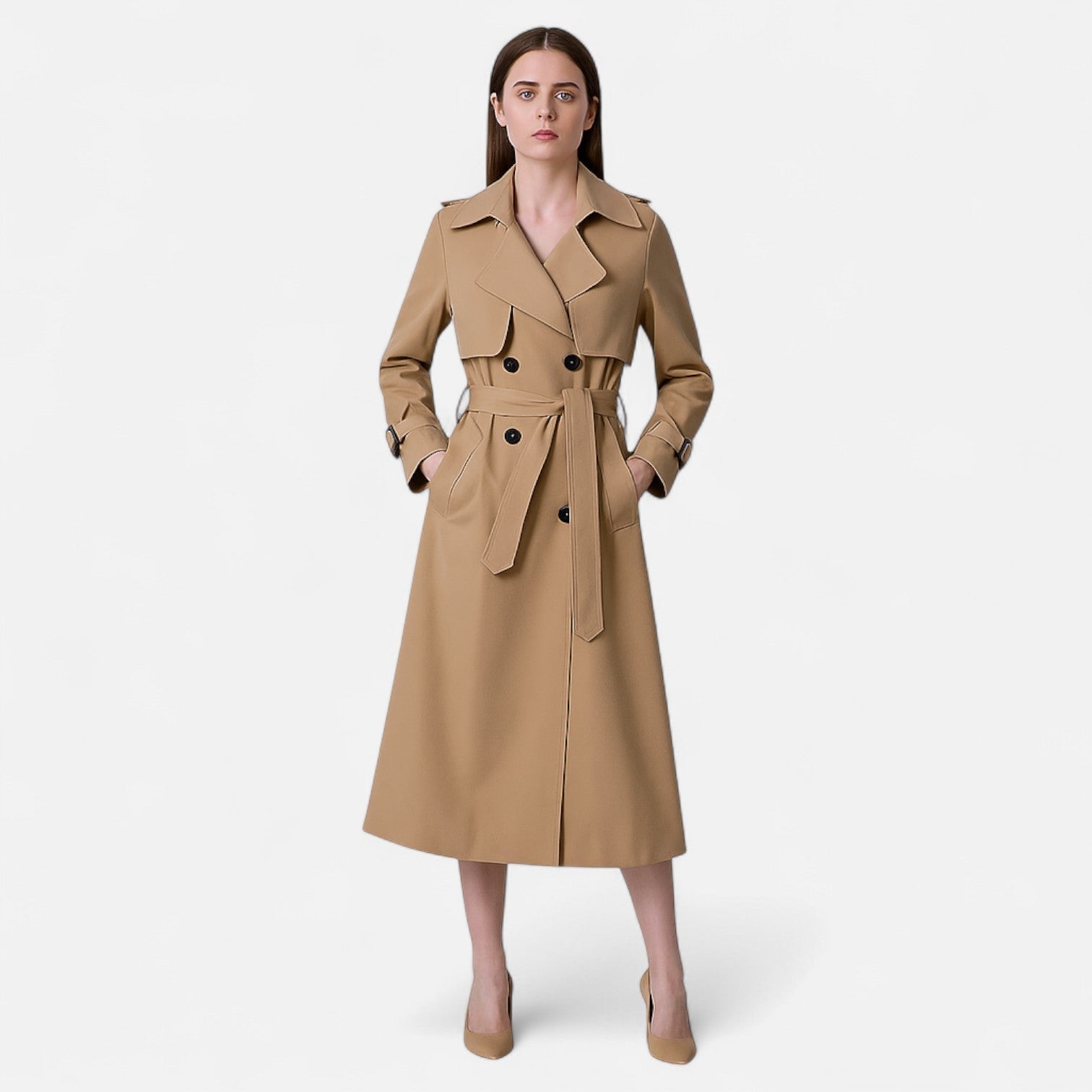 Ancienne Monde | Manteau Long Femme – Chaleur Structurée, Silhouette Intemporelle