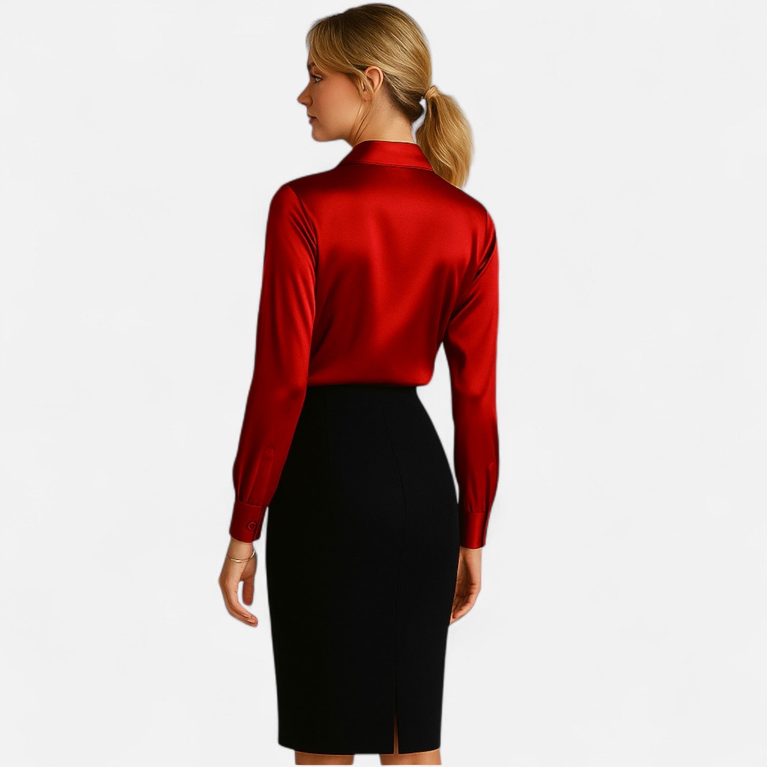 Ancienne Monde | Blouse Femme en Satin à Manches Longues – Élégance Légère, Éclat Estival